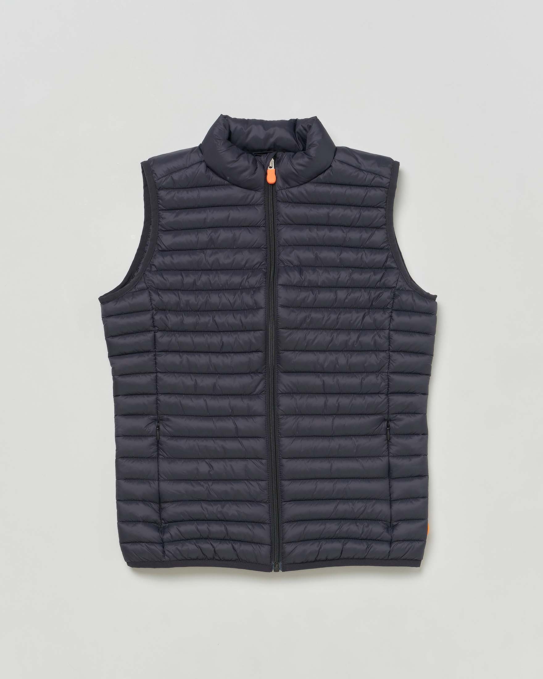 Gilet nero imbottito in Plumtech® con collo alto