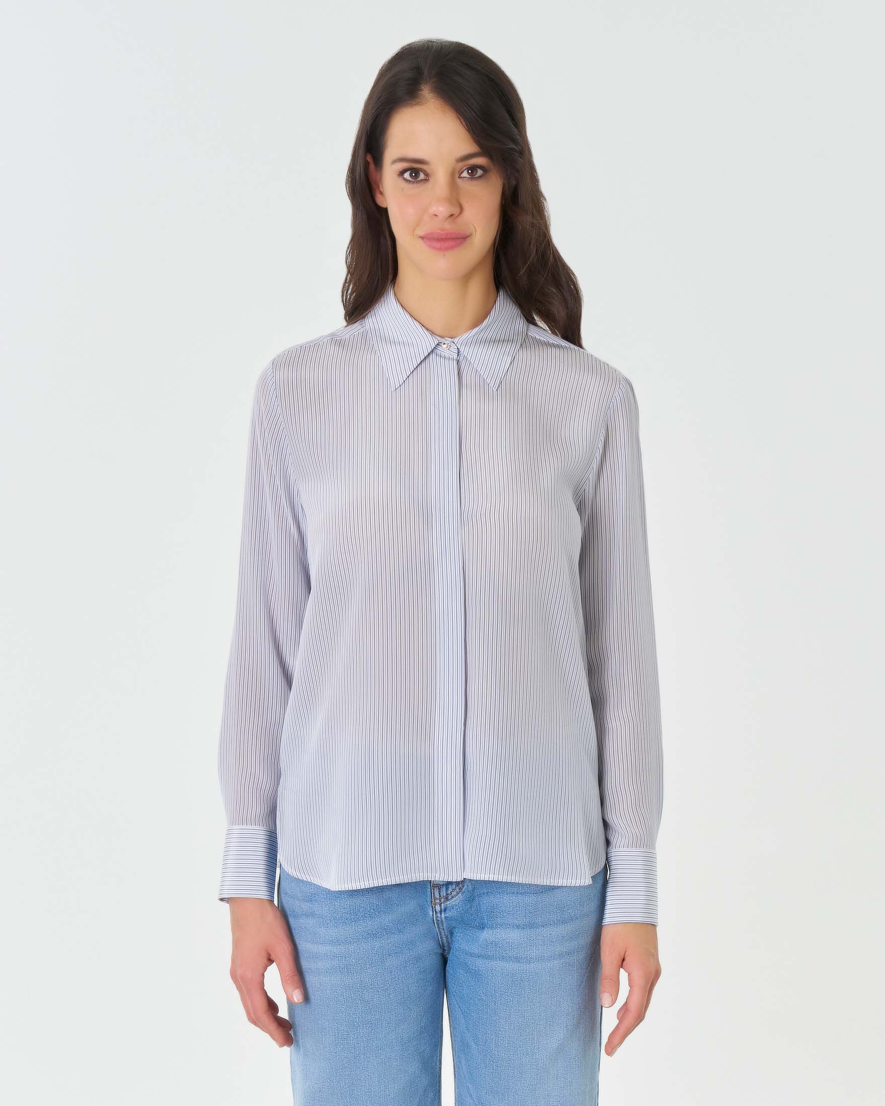 Camicia bottoni coperti shop