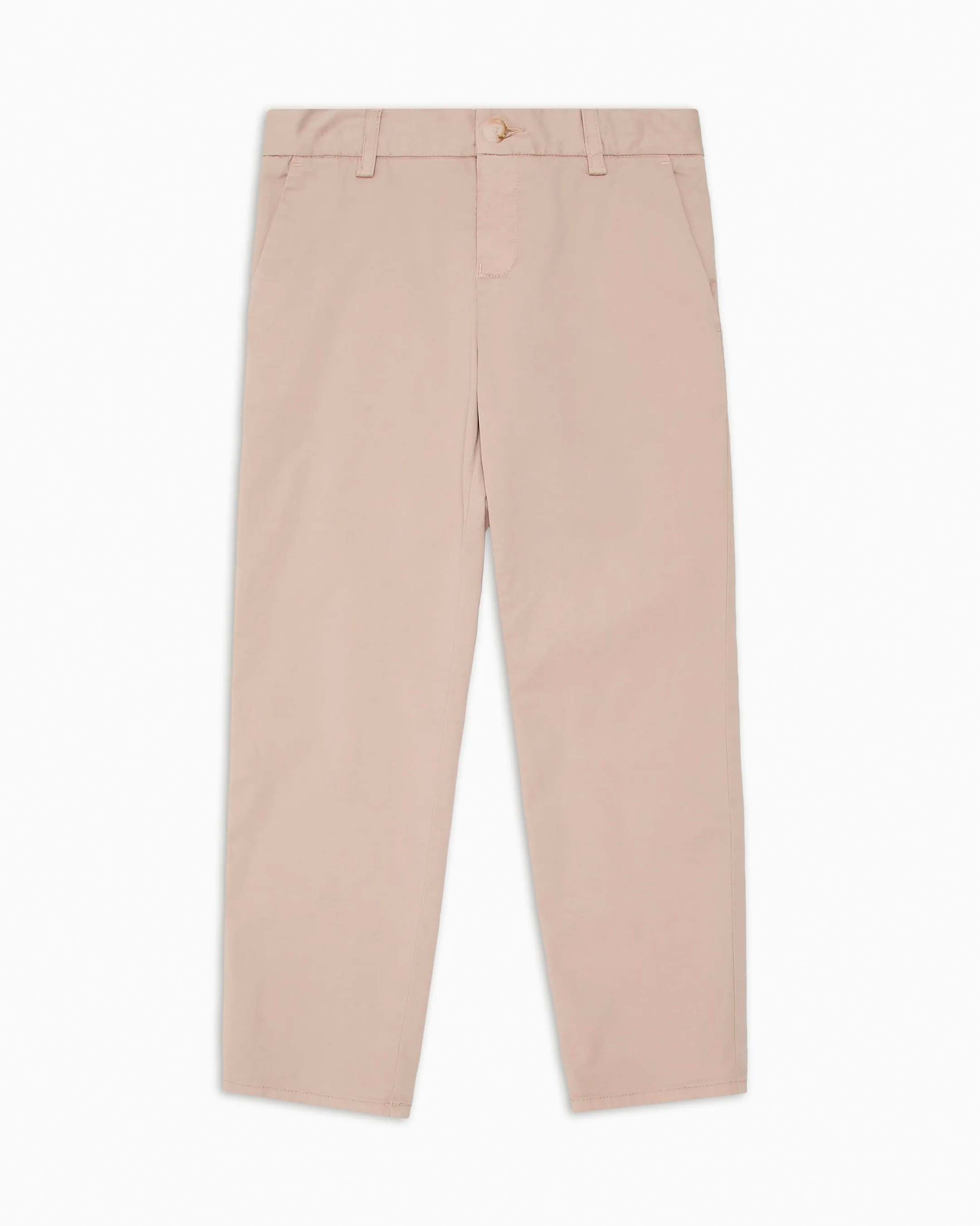 Pantalone chino color sabbia Junior in raso di cotone stretch