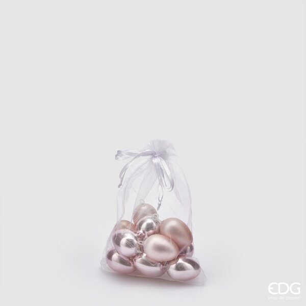 Uovo Matt+Shiny Rosa Set 12 pz. h.4 Edg