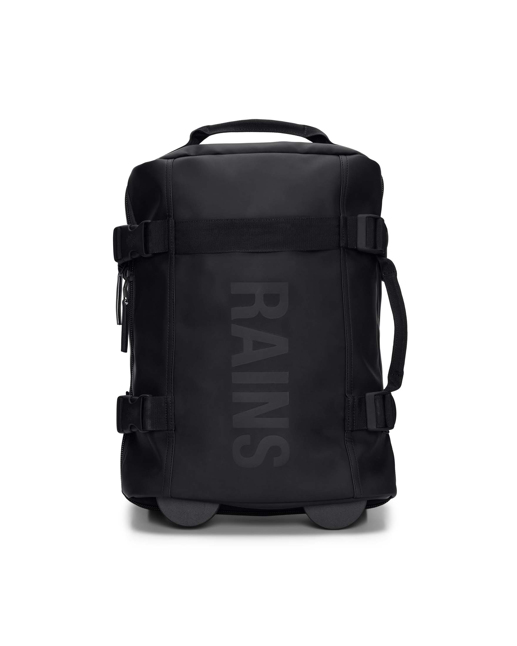 Texel Cabin Bag Mini Rains nero in tessuto impermeabile effetto gommato