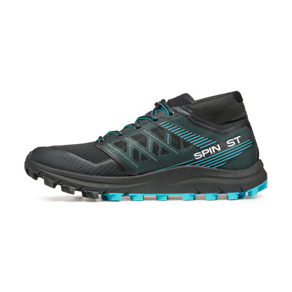 Spin ST Black-Azure - The high traction trail running shoe