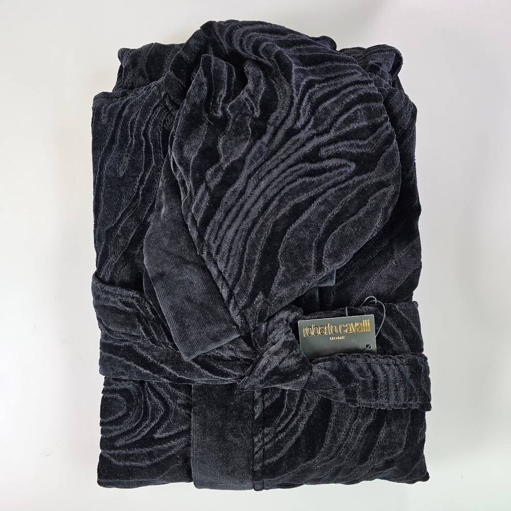 Accappatoio Uomo GM APPAREL - Pile Sherpa Con Cappuccio, Nero/Grigio