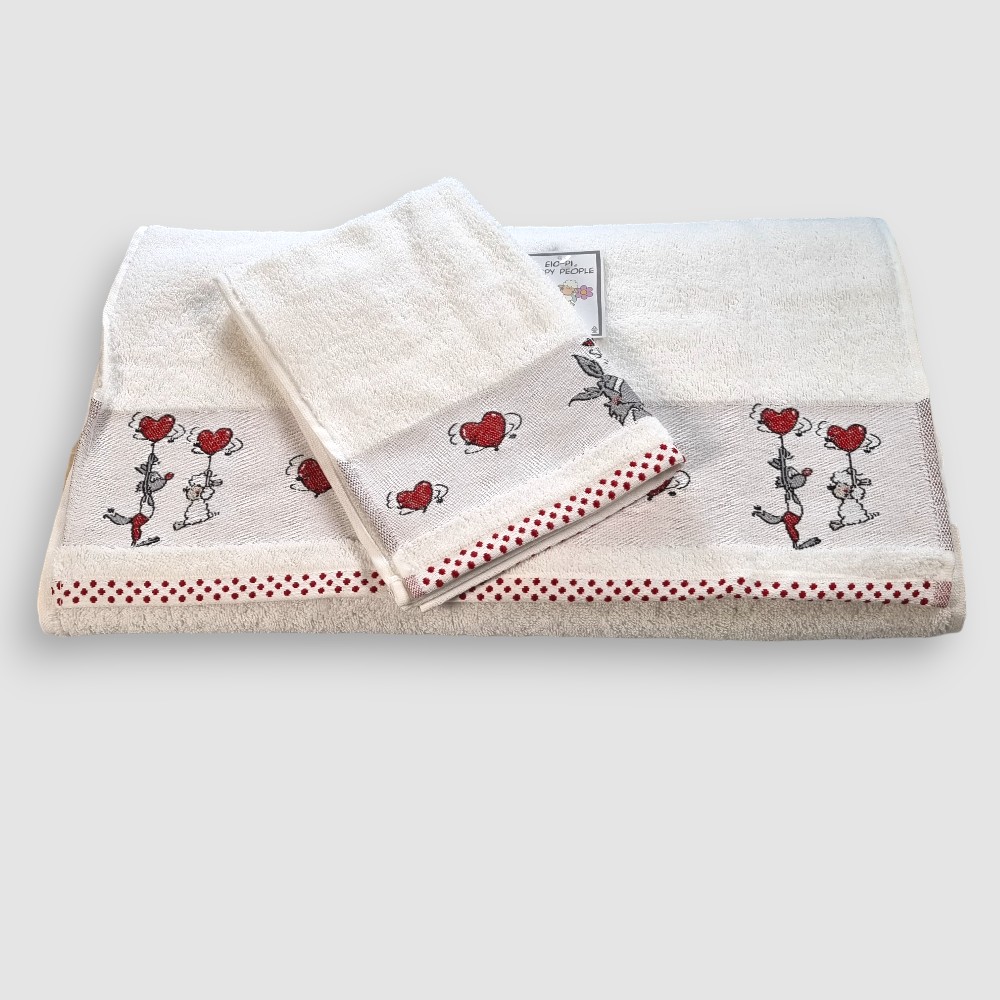 Set 1+1 asciugamano e ospite Eic-Pi Io e Te 