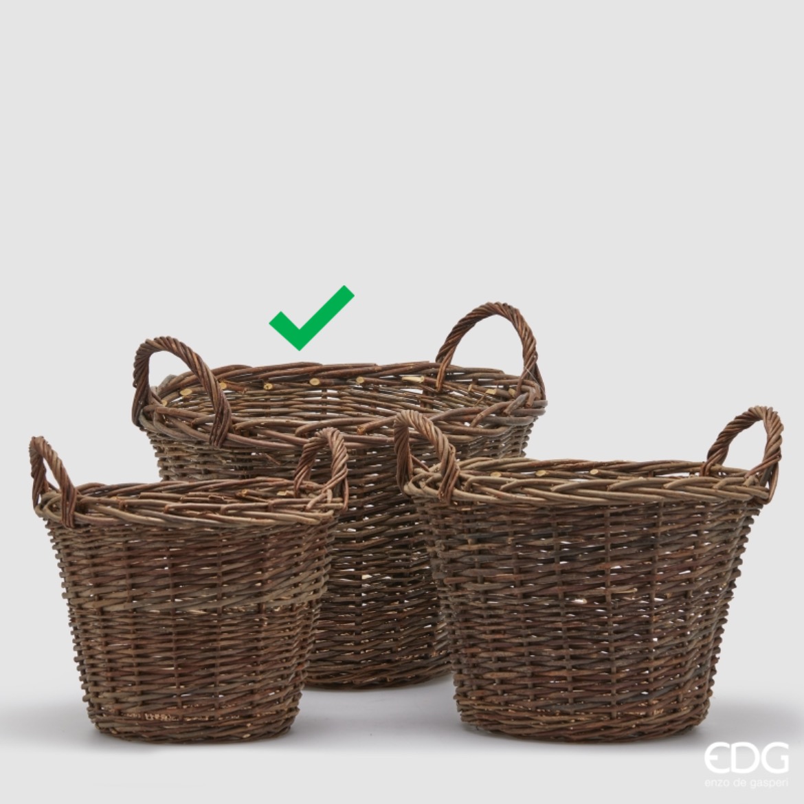 Cesto Willow Svasato con Manico S3 M3 d.49 h.35 Edg