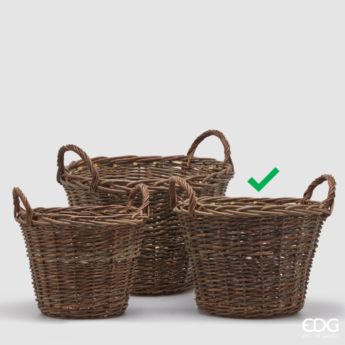 Cesto Willow Svasato con Manico S3 M2 d.42 h.30 Edg