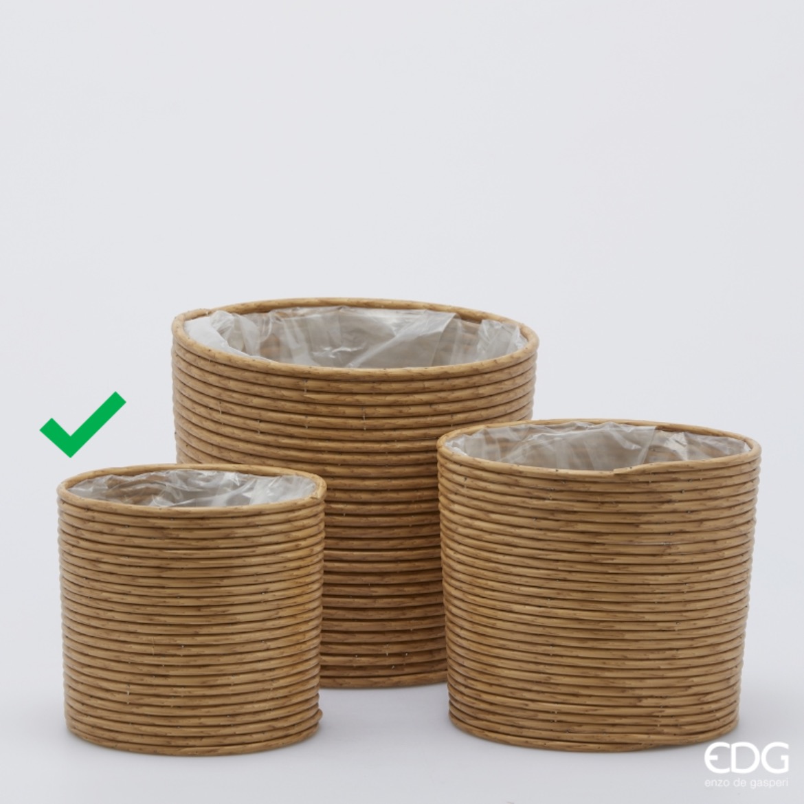 Cesto Rotondo Righe Cilindro S3 M1 d.21 h.19 Edg