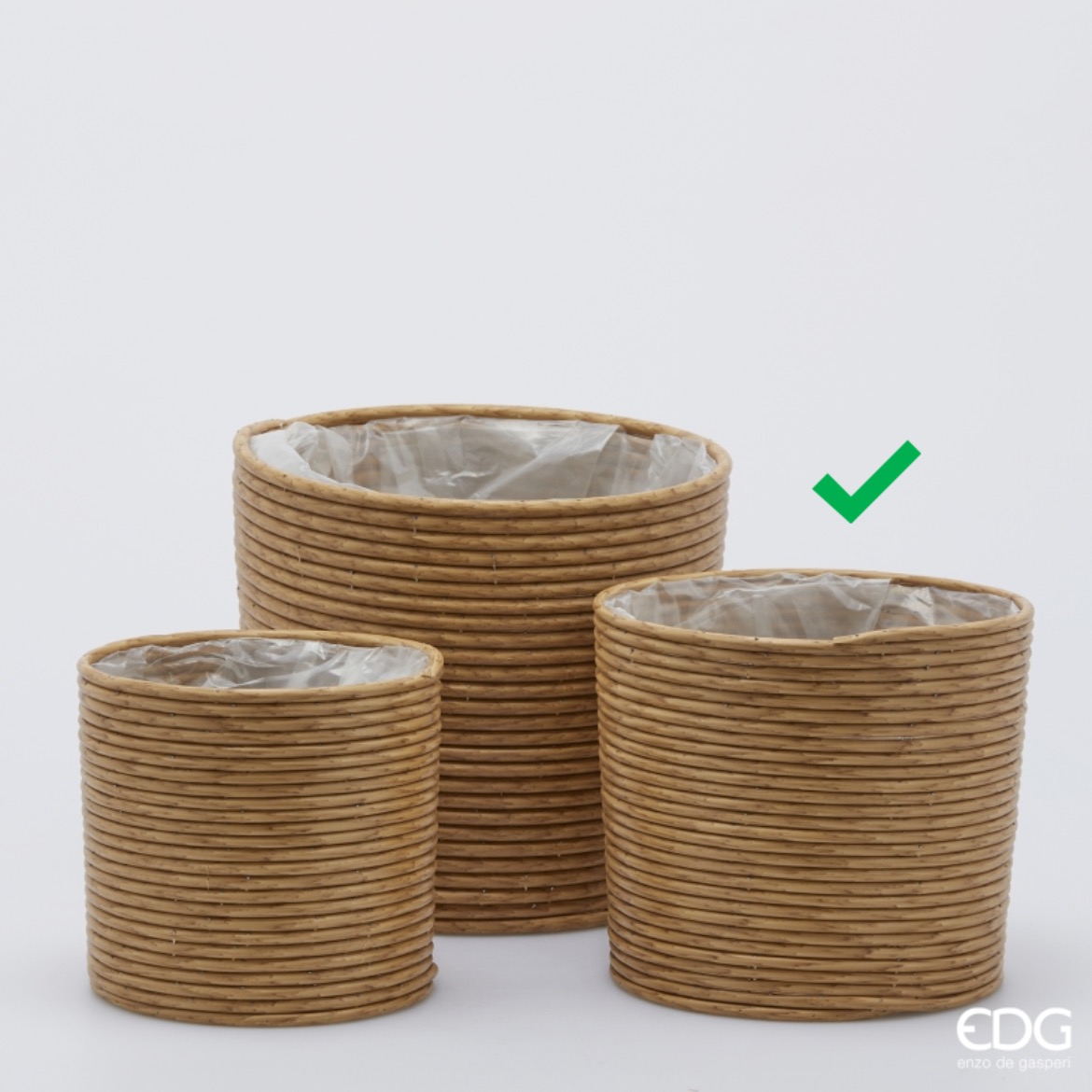 Cesto Rotondo Righe Cilindro S3 M2 d.25 h.21 Edg