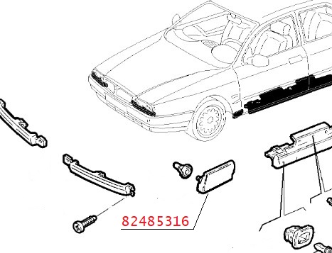 Modanatura in plastica parafango anteriore destro Fiat 126 Bis
