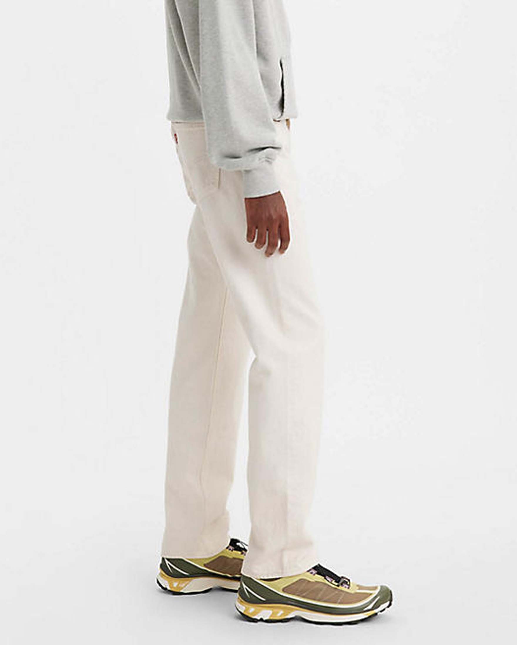 Pantalone cinque tasche bianco in bull di cotone stretch