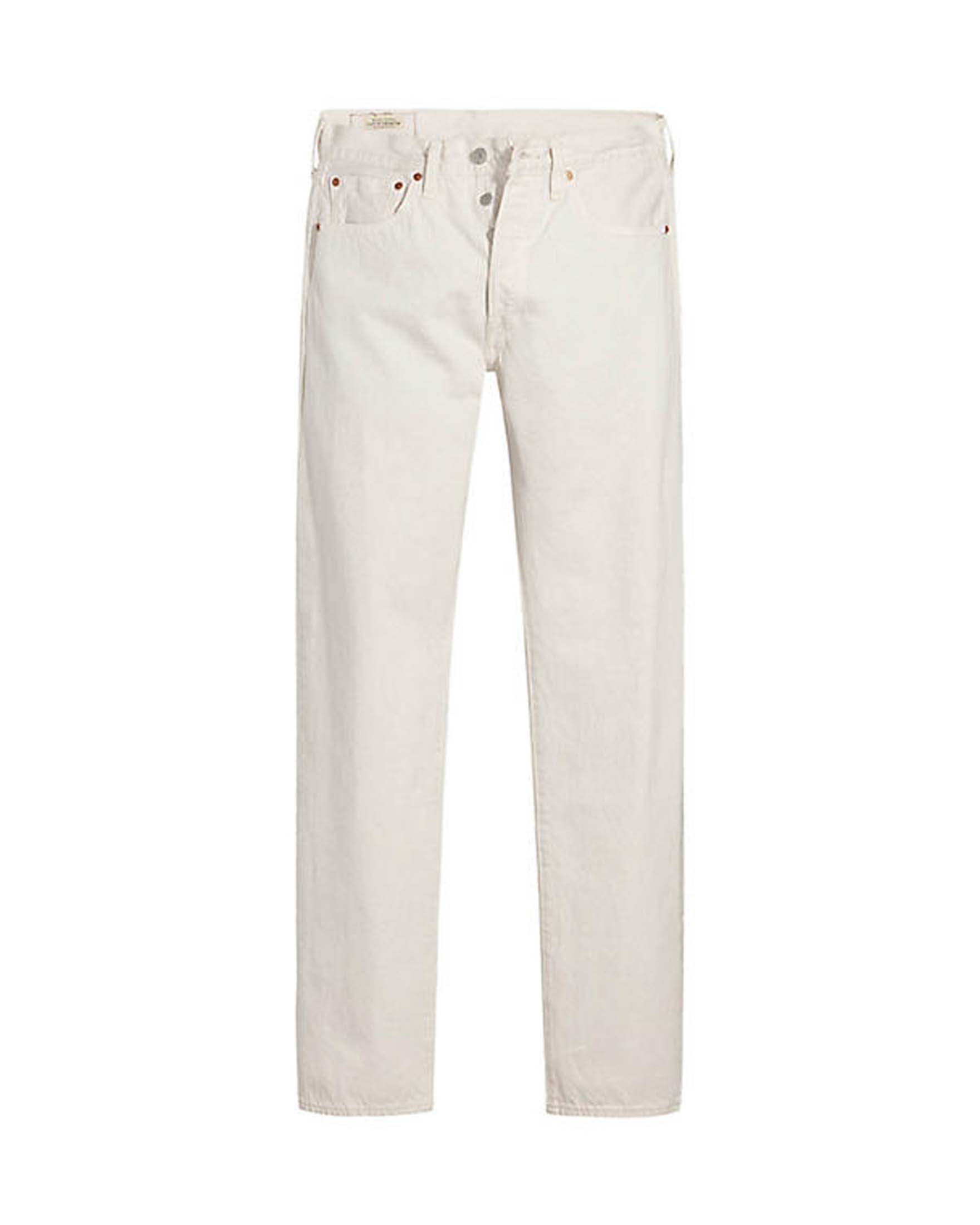 Pantalone cinque tasche bianco in bull di cotone stretch