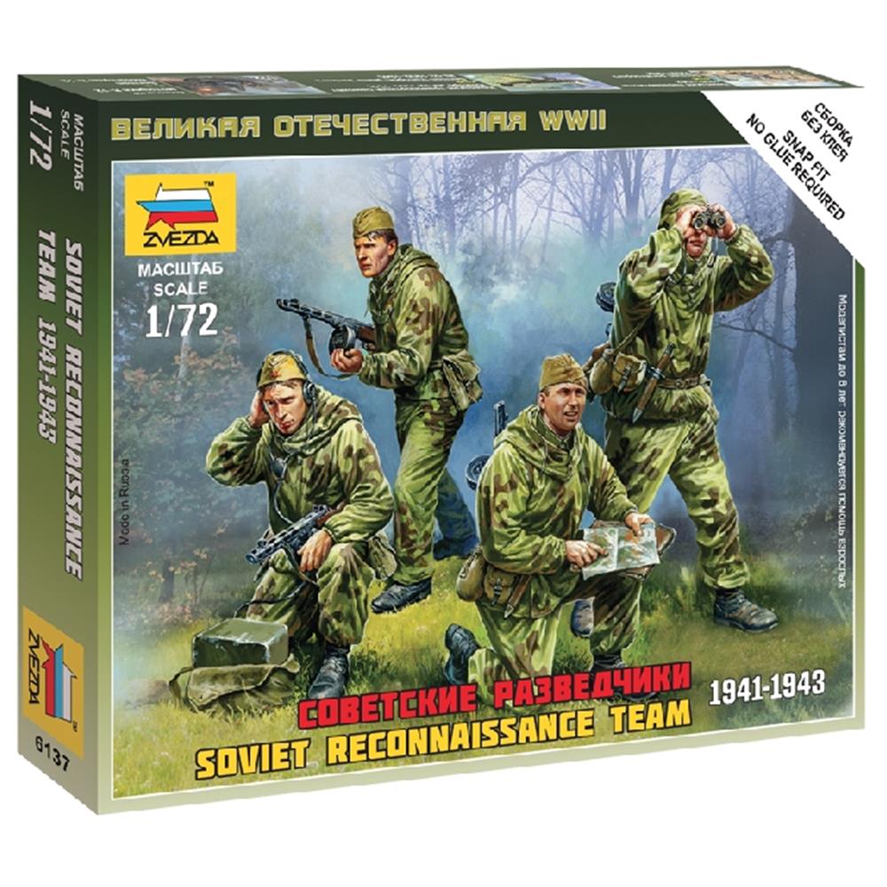 ZVEZDA: 1/72 SOVIET RECONNAISSANCE TEAM WWII | Steel Models