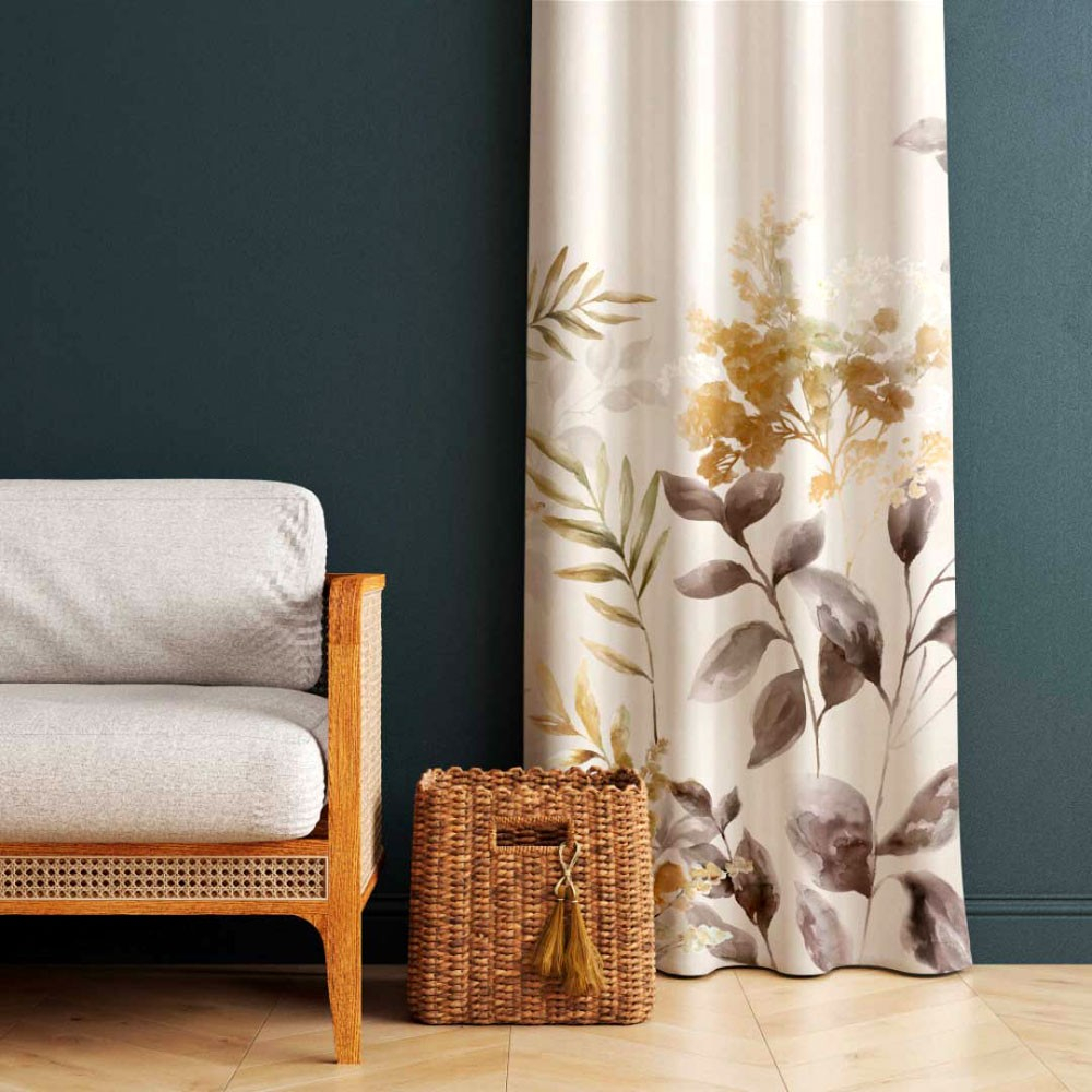Douceur d'Intérieur, tenda con laccetti, 140 x 240 cm, in voile tessuto Charlotte antracite