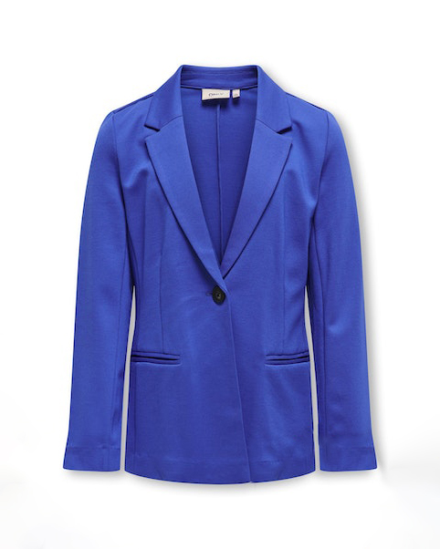 Blazer lungo blu royal monopetto in punto milano 8-14 anni