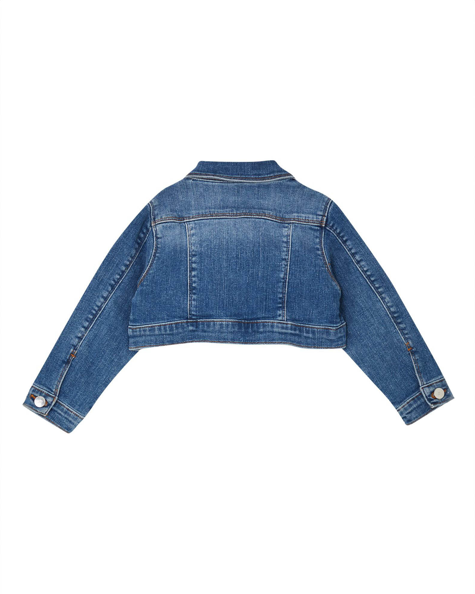 Giubbino cropped Liu-Jo in denim di cotone stretch a lavaggio medio stone washed  image