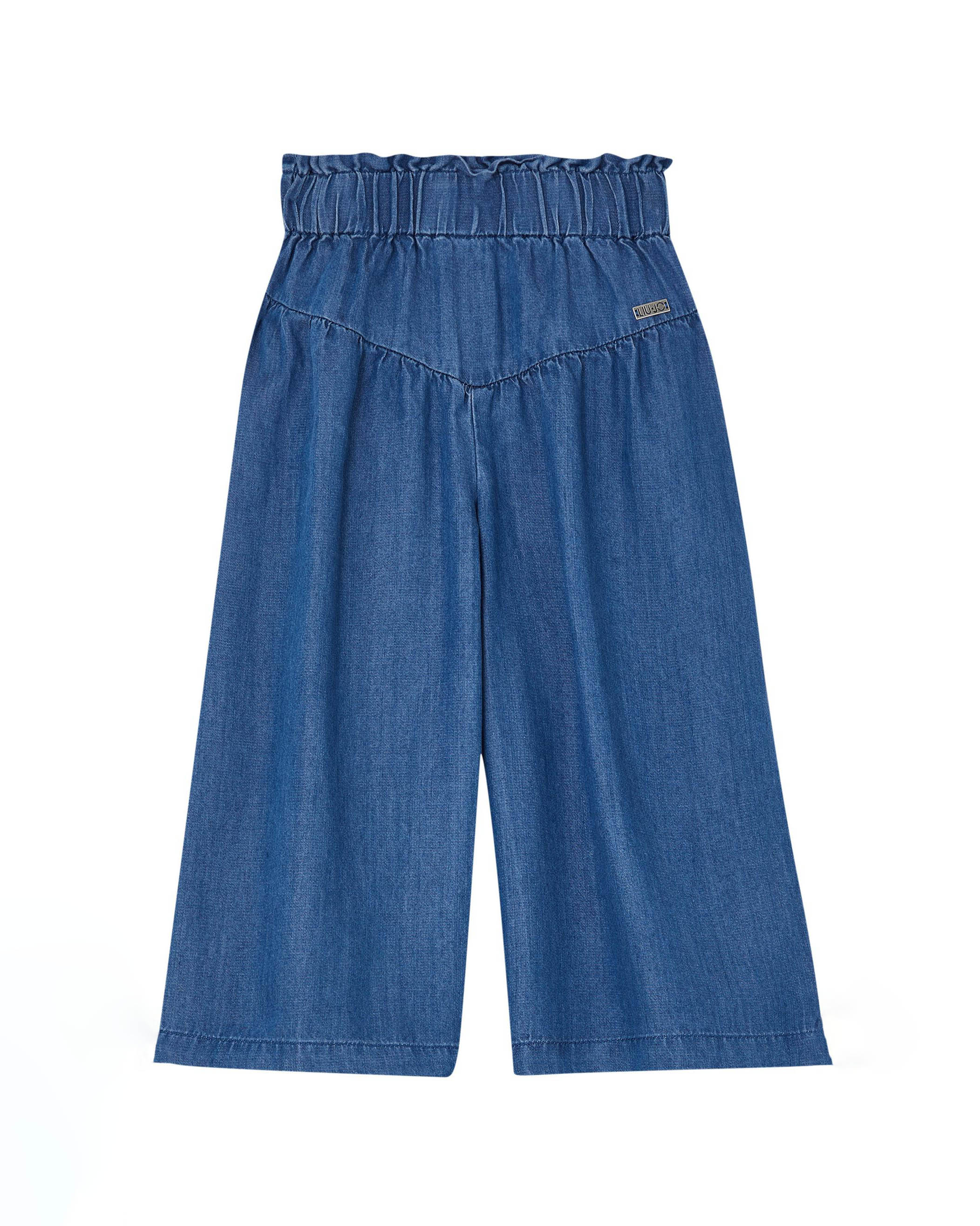 Pantalone a palazzo Liu- Jo in chambray a vita alta 