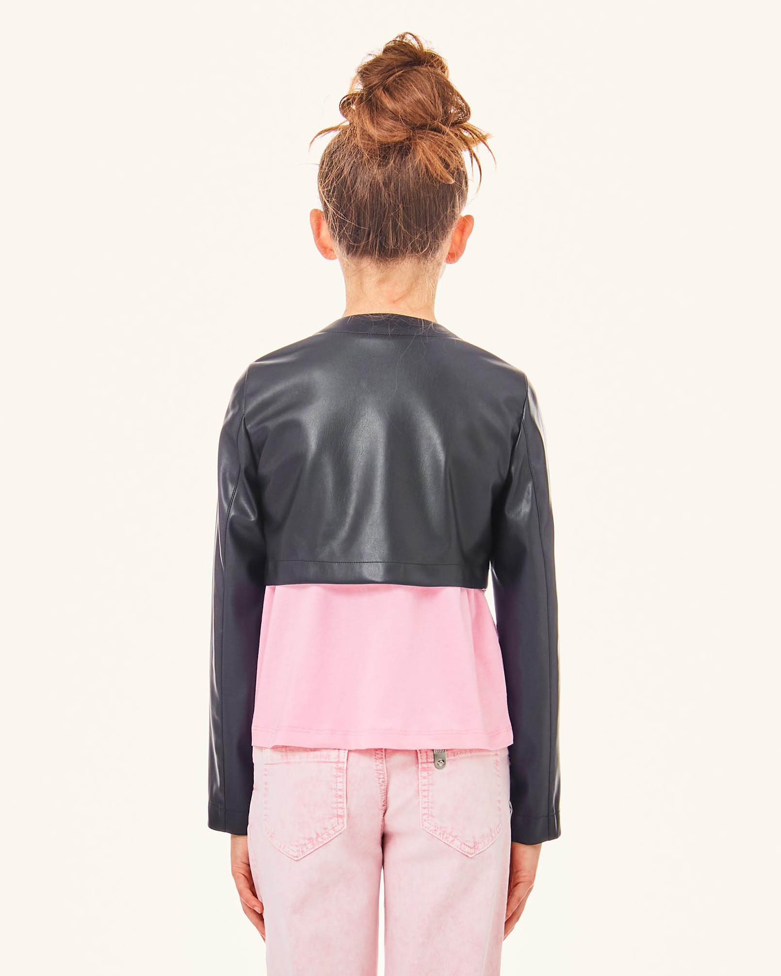 Bolero nero in ecopelle  image