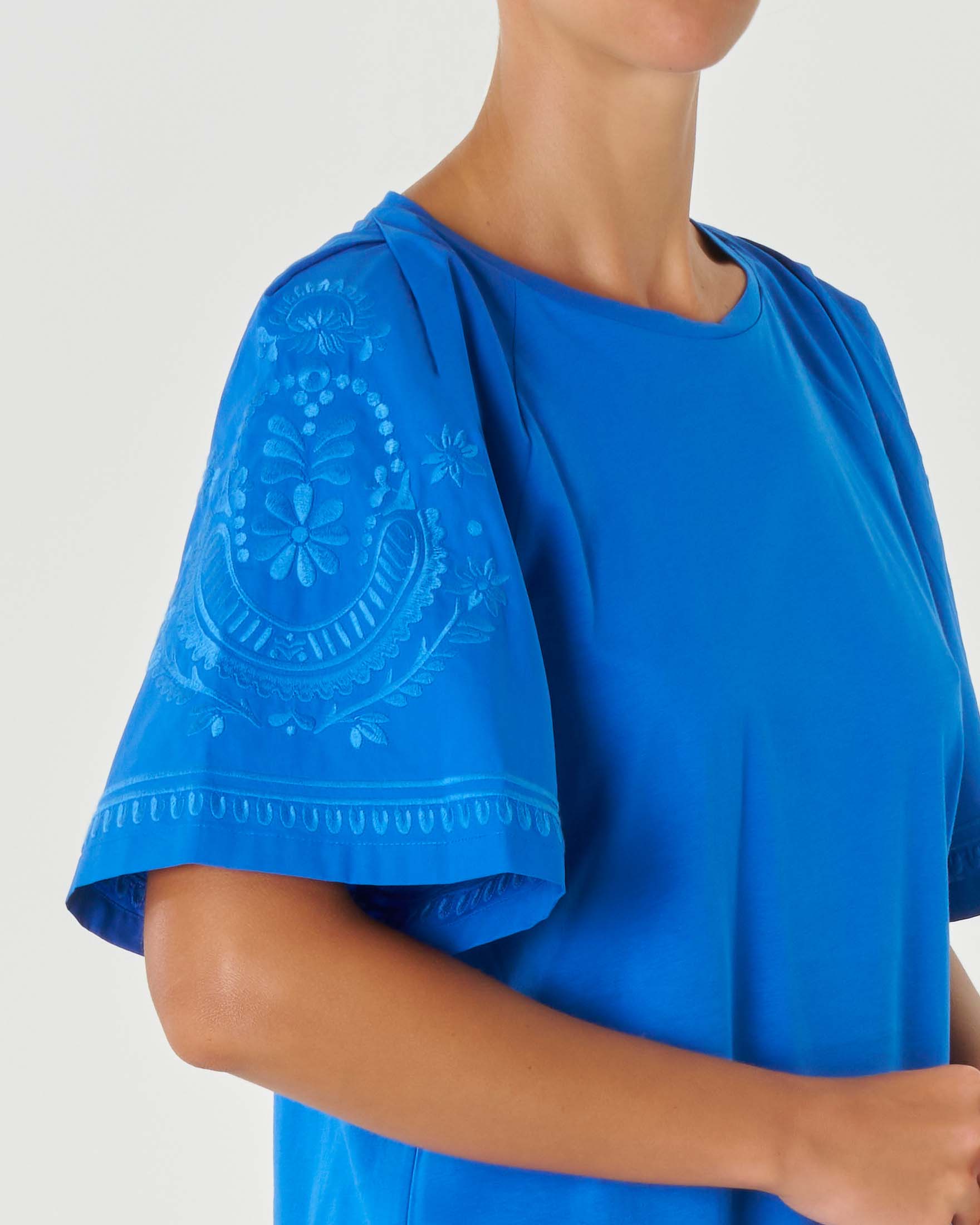 Top Donna LUYAA Con Scollo A V E Buco Della Serratura, Maniche A Sbuffo Corte, Maglia Morbida, Elegante E Casual, Taglie S-2XL