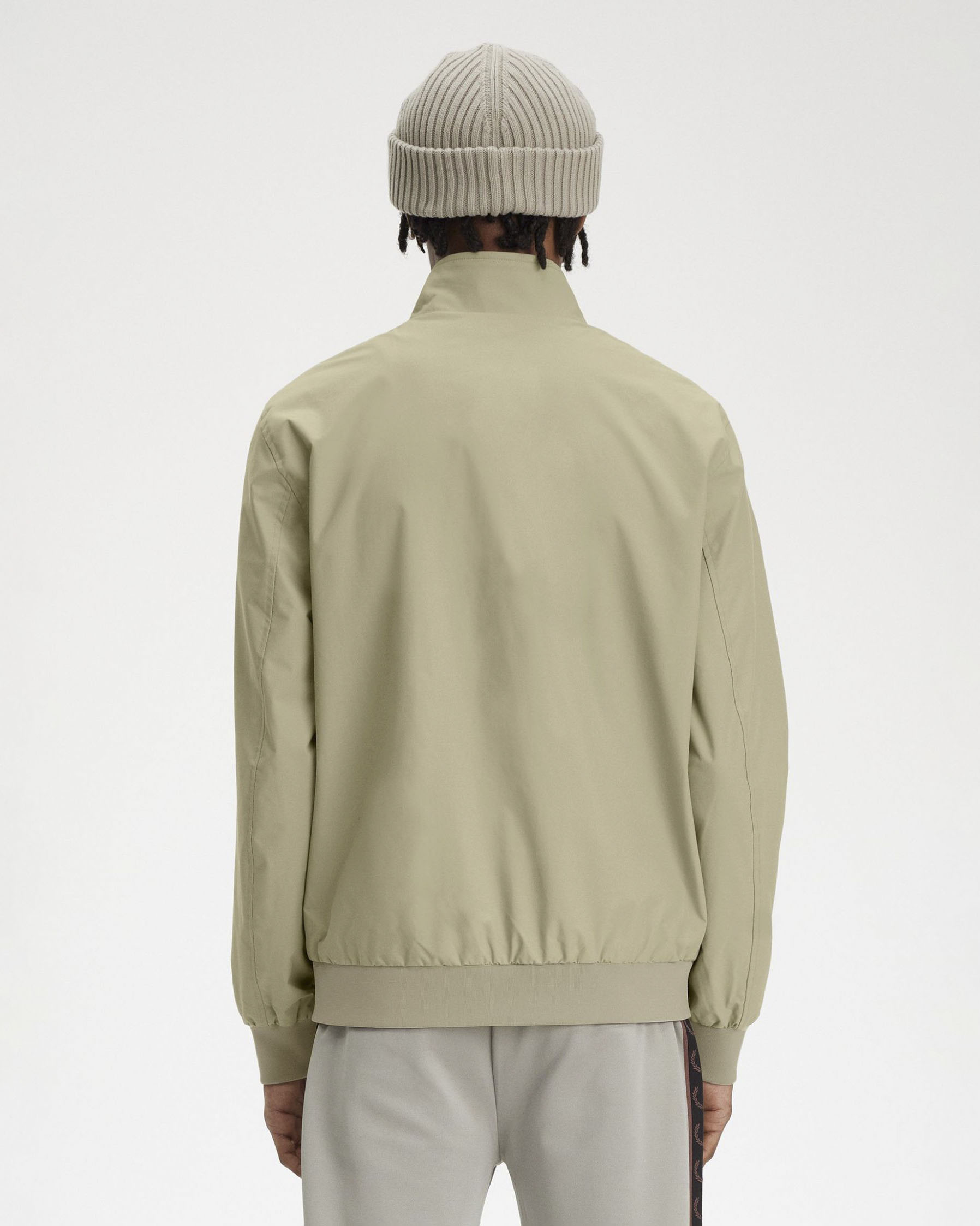 Giubbino sailor kaki in twill con corona d'alloro color oro ricamata sul petto. image