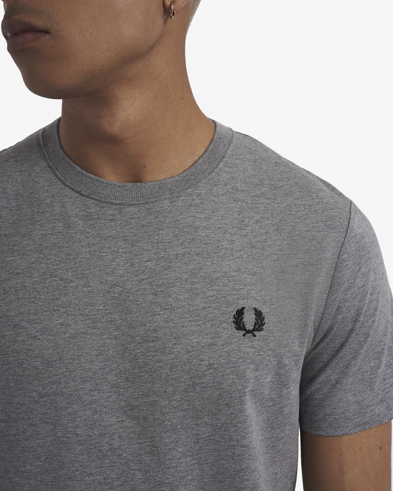 T-shirt grigia mezza manica tinta unita image