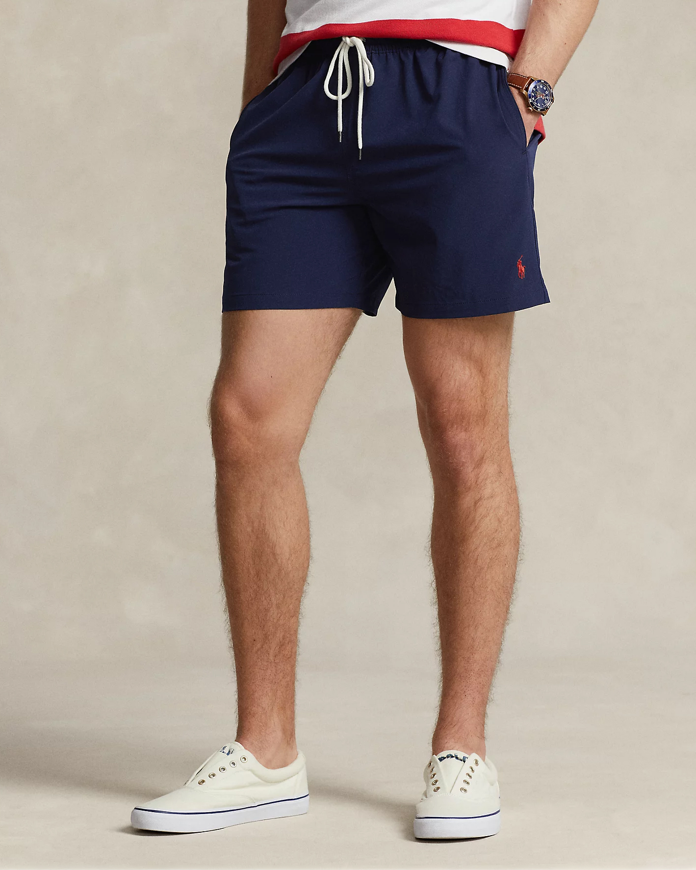 Boxer mare blu Polo con logo pony regular-fit