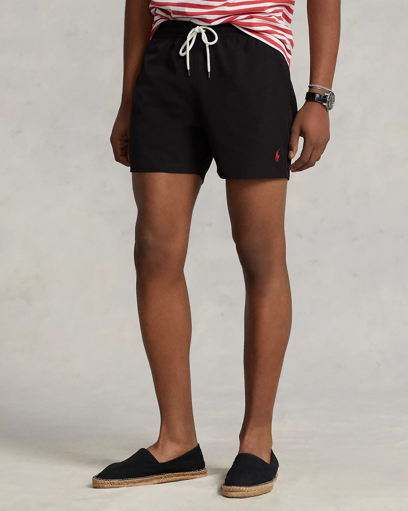 Boxer mare nero Polo con logo pony regular-fit