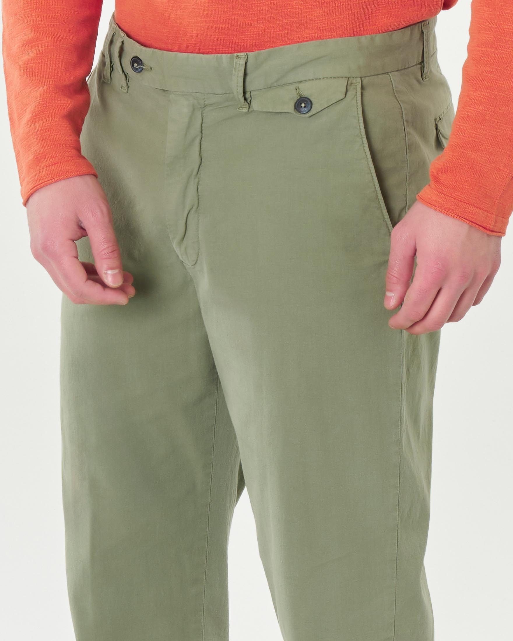 K-Way Pantalone uomo Ailty Light Tech PL in tessuto tecnico stretch - Verde Muschio