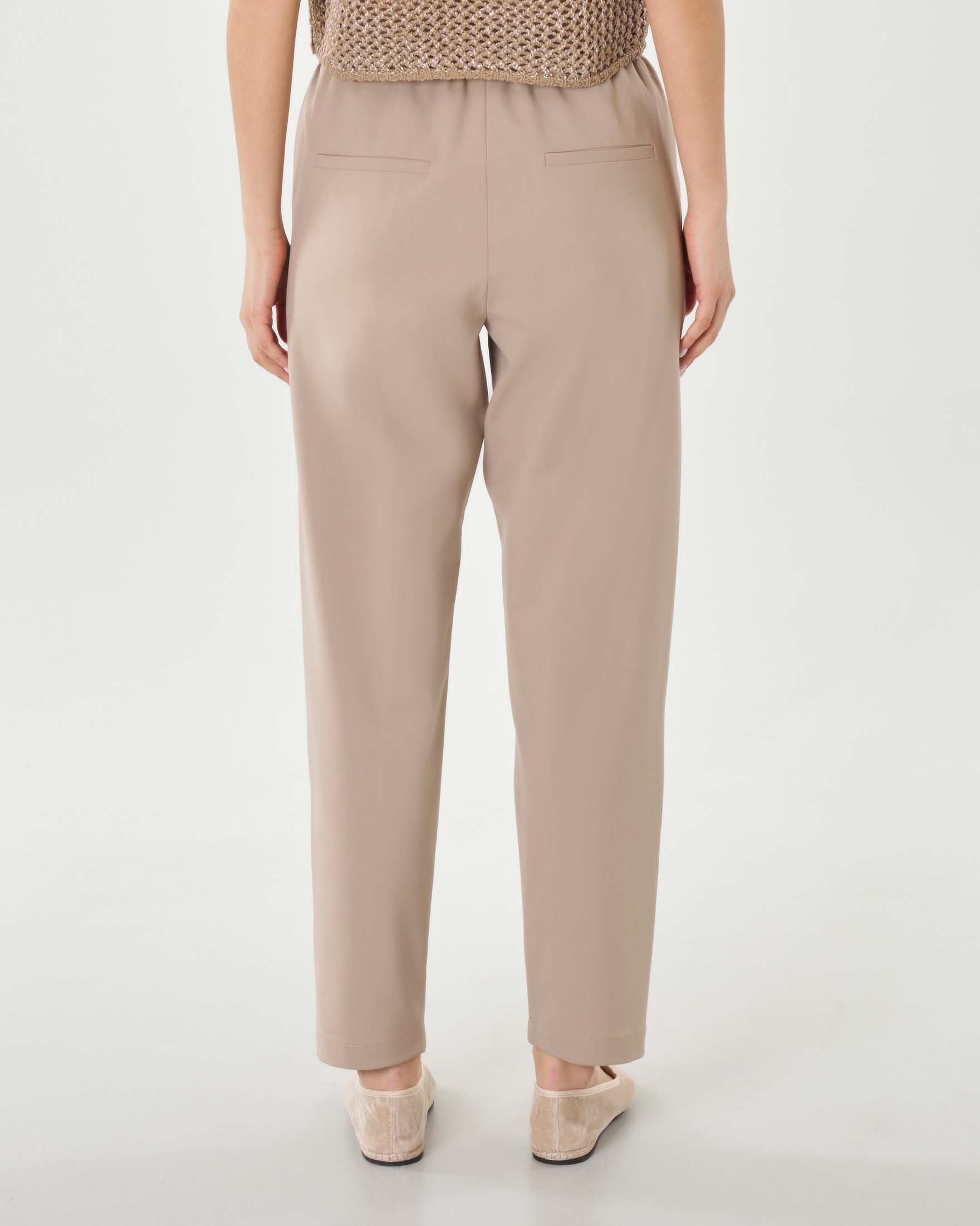 Pantaloni da donna in lino estivi con coulisse elastica a
