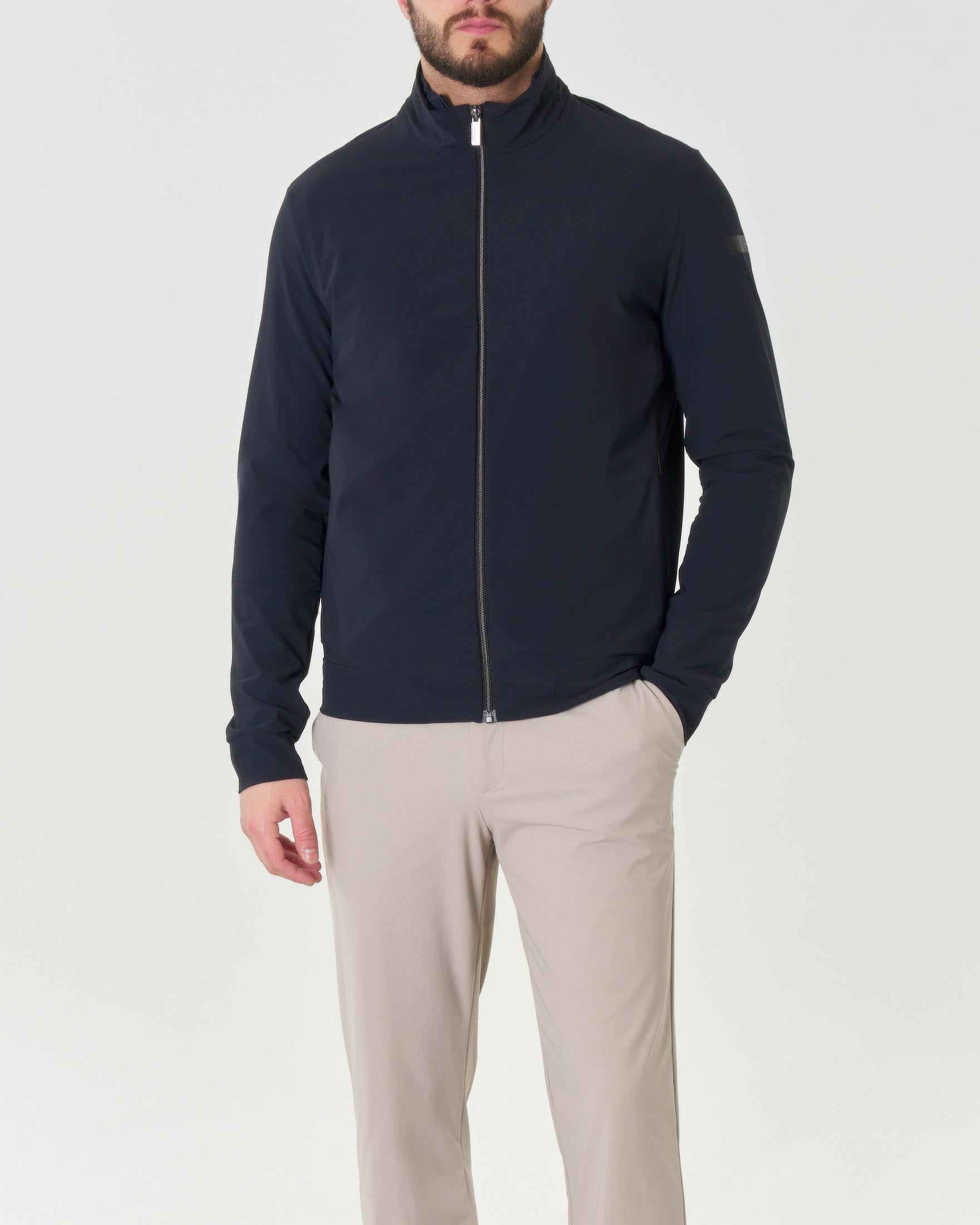 Giubbino blu Summer Full Zip Fleece in tessuto tecnico leggero