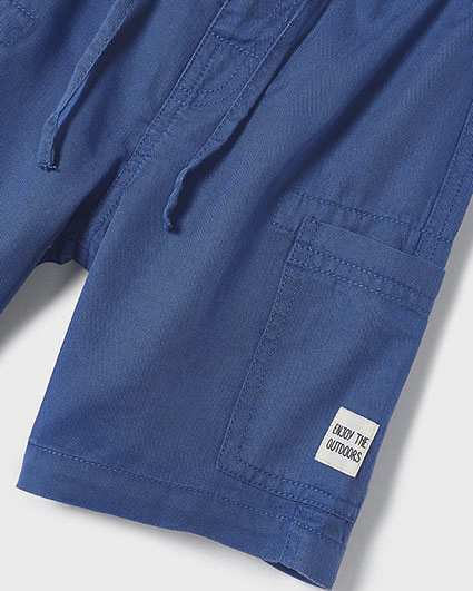 Bermuda indaco con coulisse e tasconi 3-7 anni image