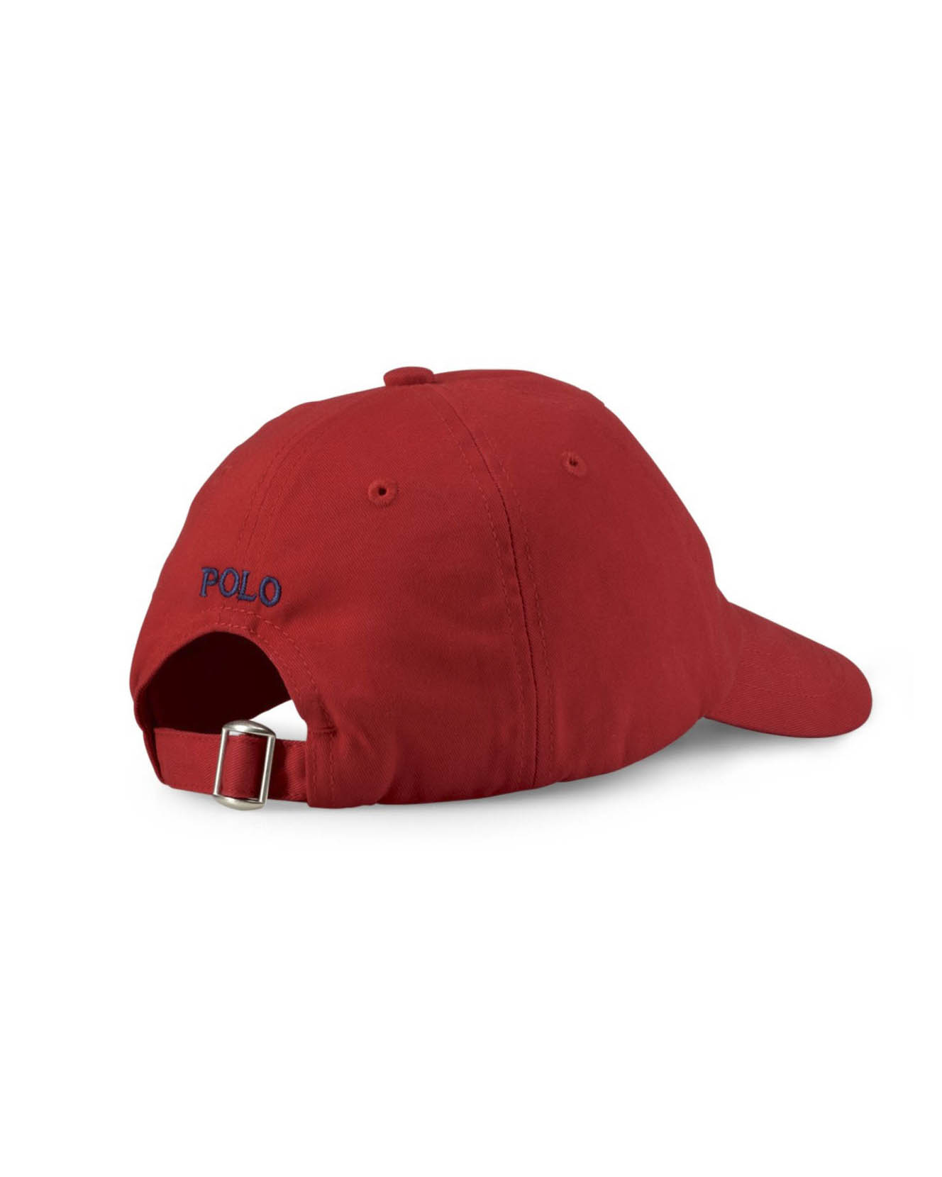 Berretto rosso Polo Ralph Lauren in cotone con frontino e logo pony blu  image