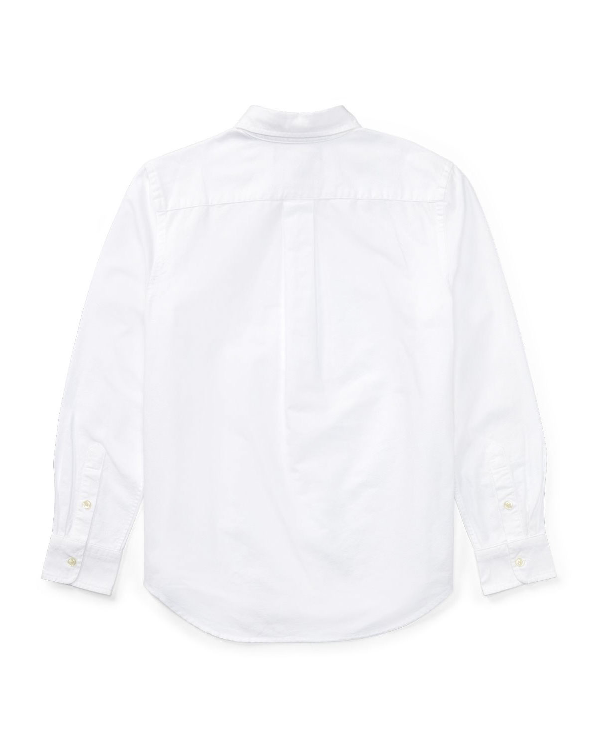 Camicia Polo Ralph Lauren button down bianca in Oxford di cotone con logo pony blu  image