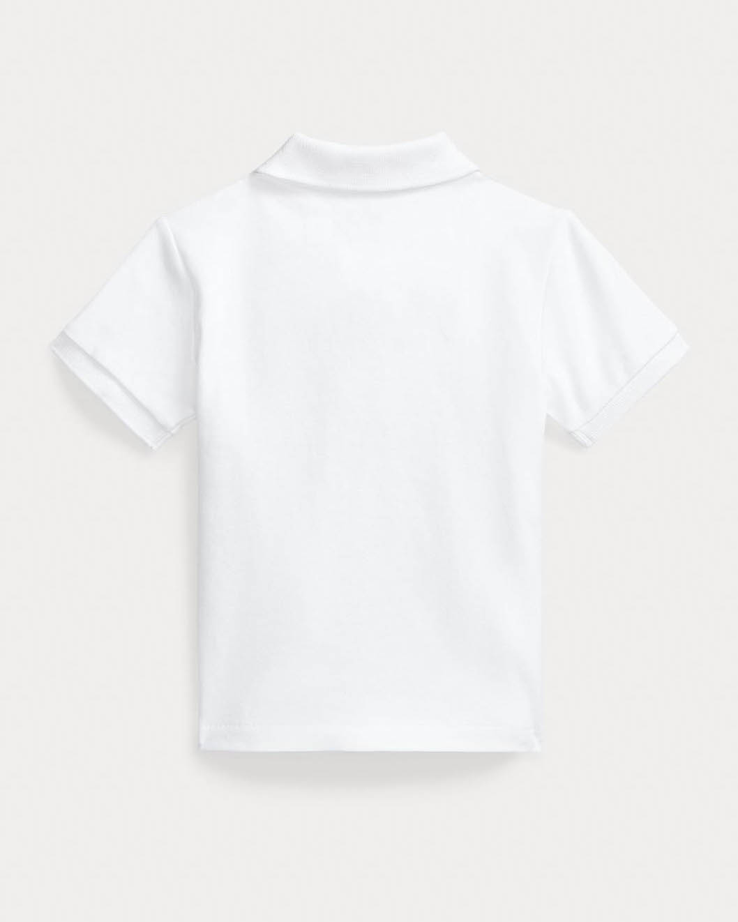 Polo bianca Ralph Lauren in cotone a maniche corte con logo pony blu  image