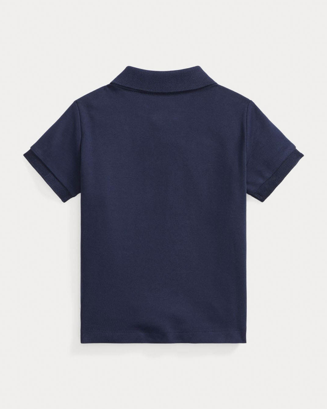 Polo blu Ralph Lauren in cotone a maniche corte con logo pony rosso  image