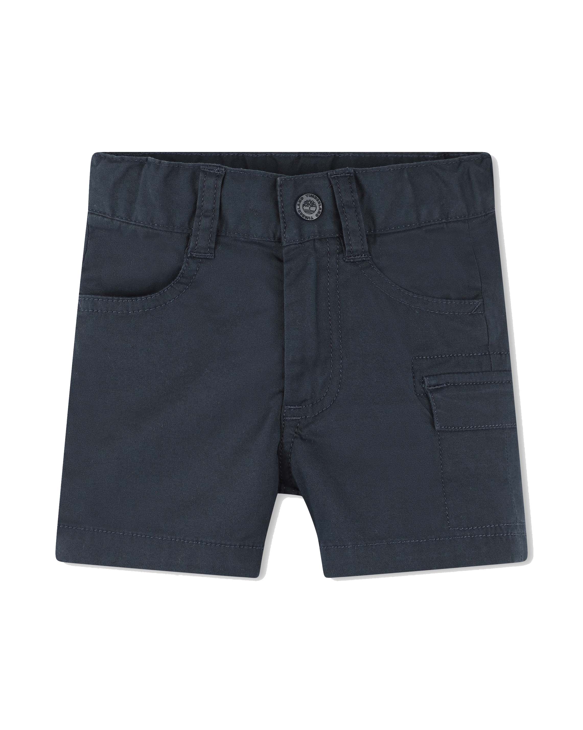 Bermuda blu in garbadina di cotone stretch con tascone 2-3 anni