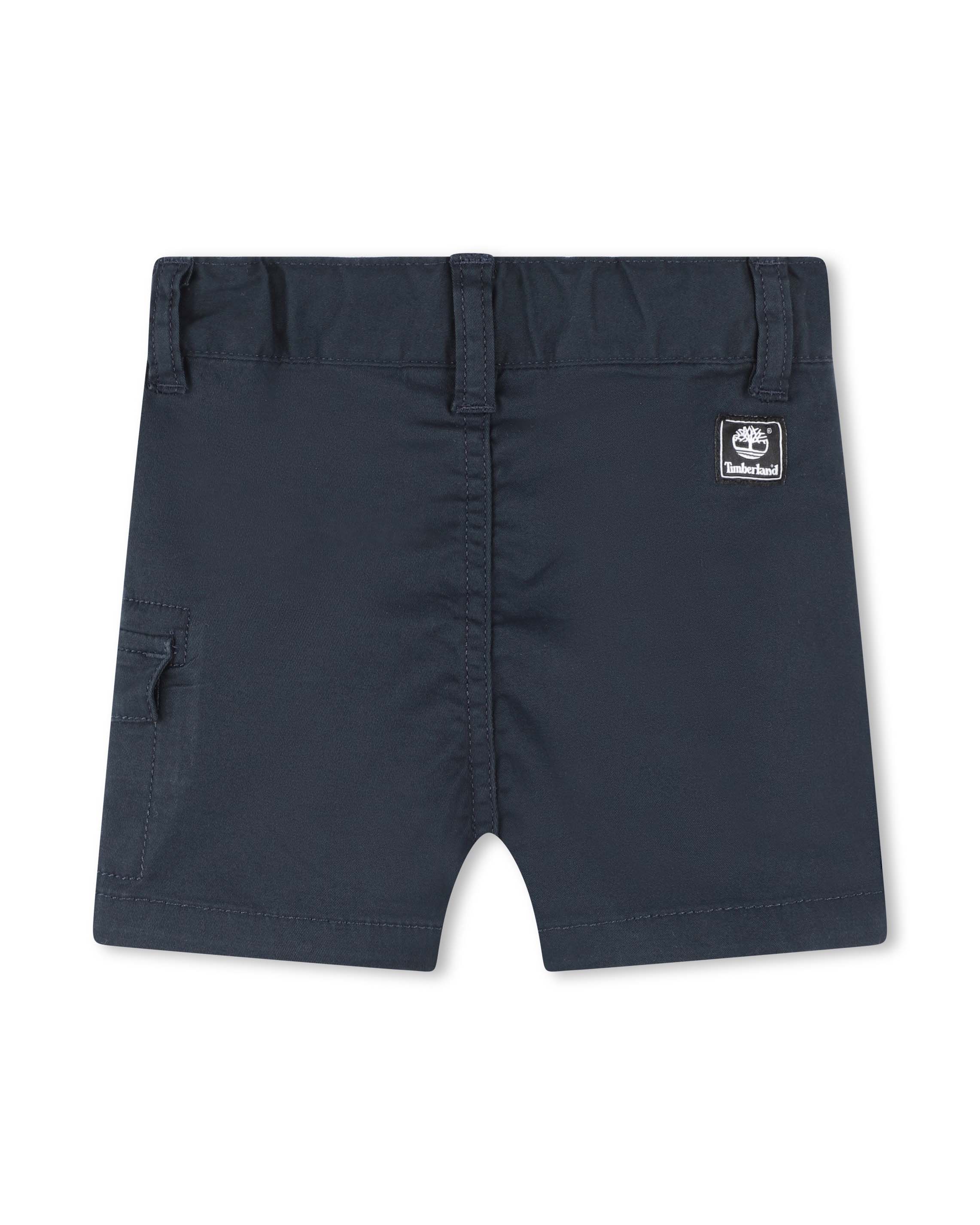 Bermuda blu in garbadina di cotone stretch con tascone 2-3 anni image