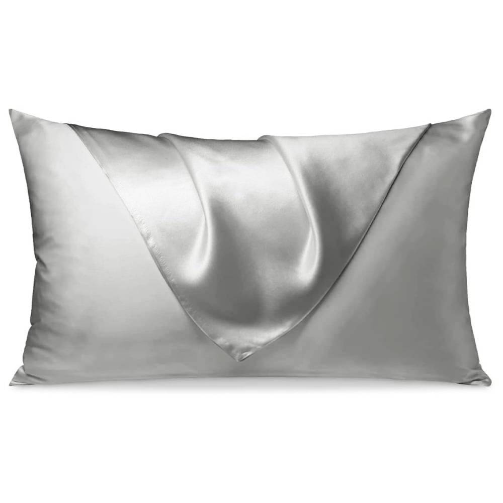 Grey silk pillowcase best sale