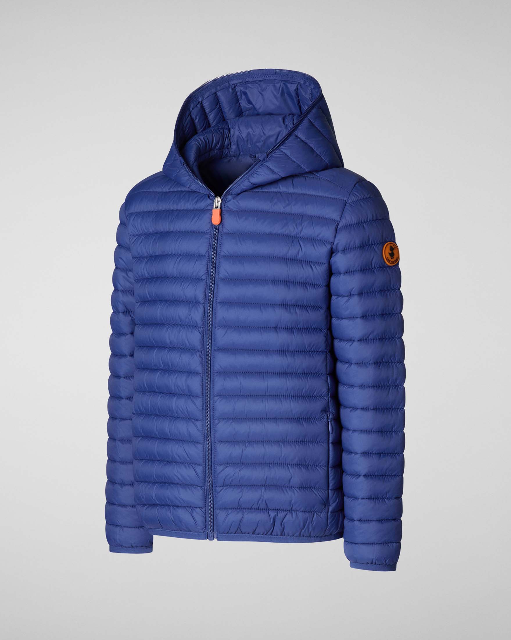 Piumino Save the duck blu royal Huey con cappuccio fisso in nylon opaco imbottito in Plumtech® image