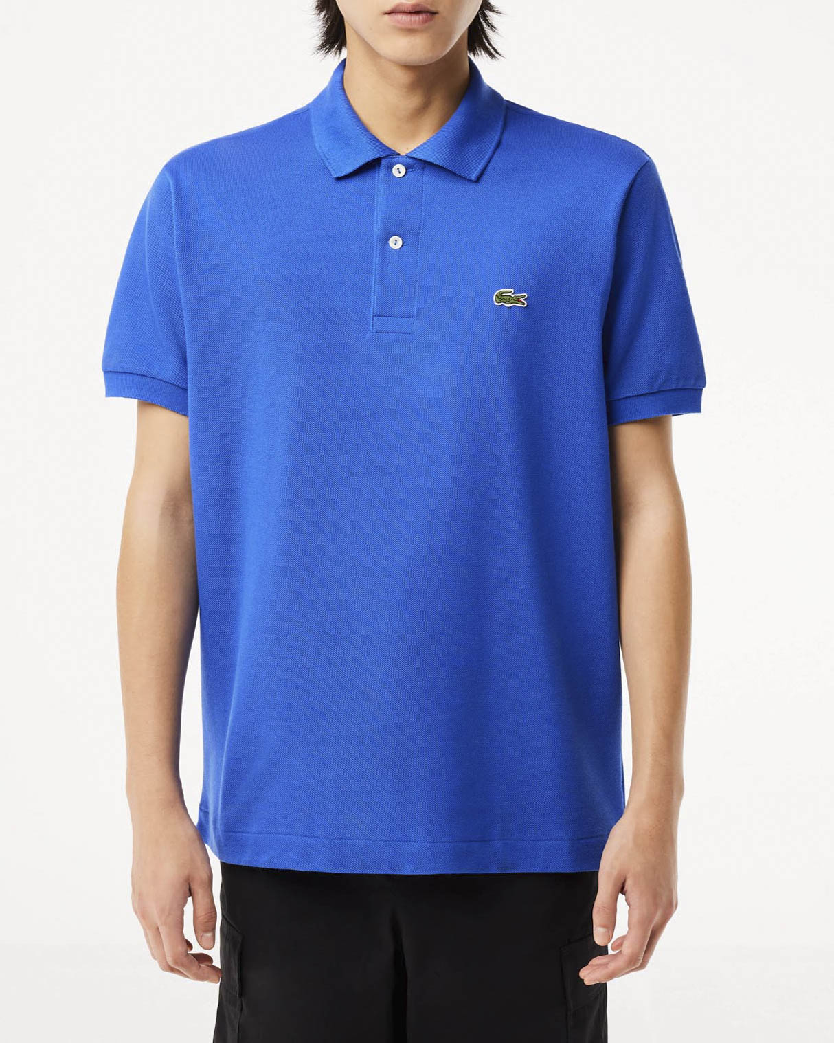 Polo blu royal classic fit L.12.12 in petit piqué
