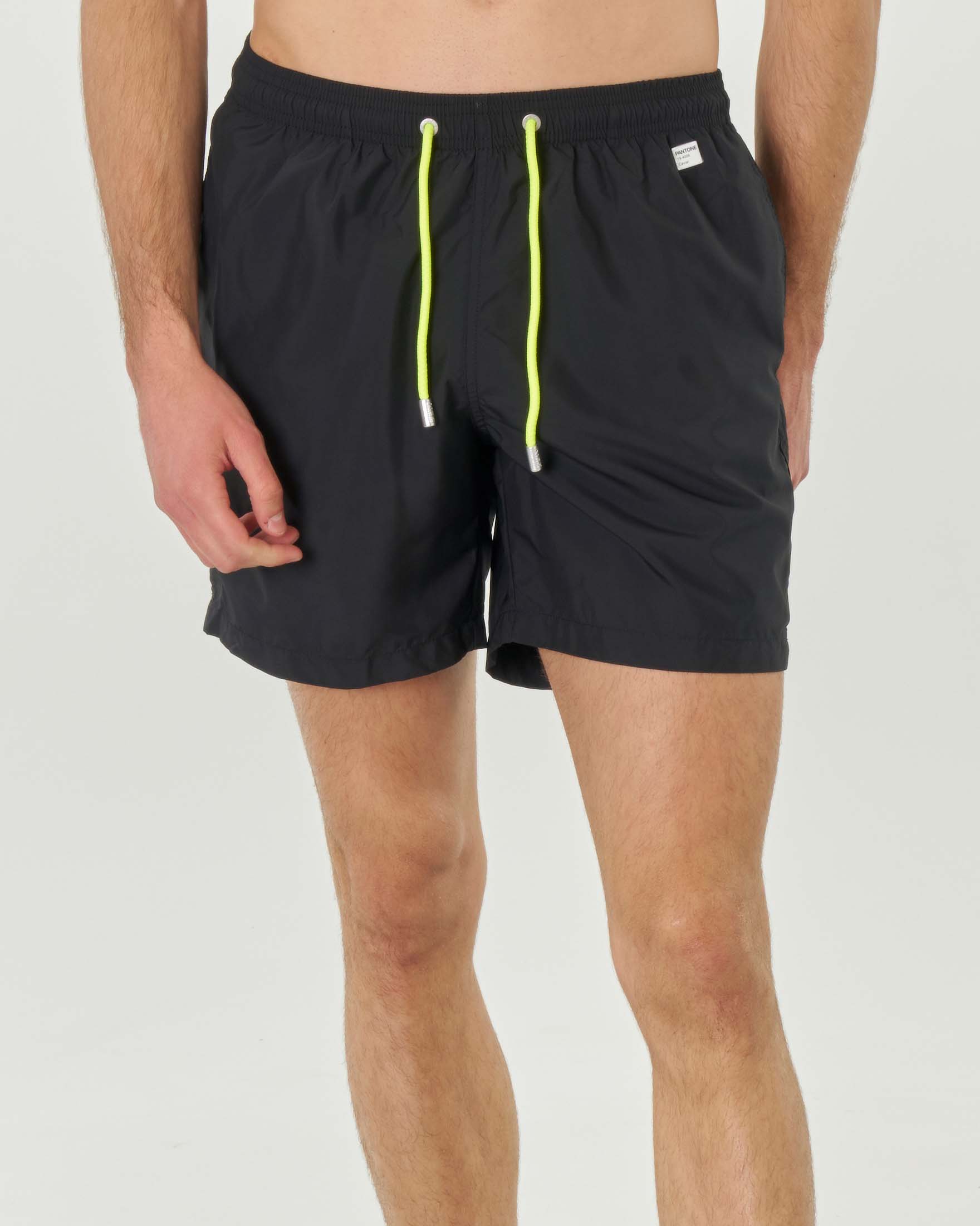 Boxer mare Pantone MC2 Saint Barth nero tinta unita