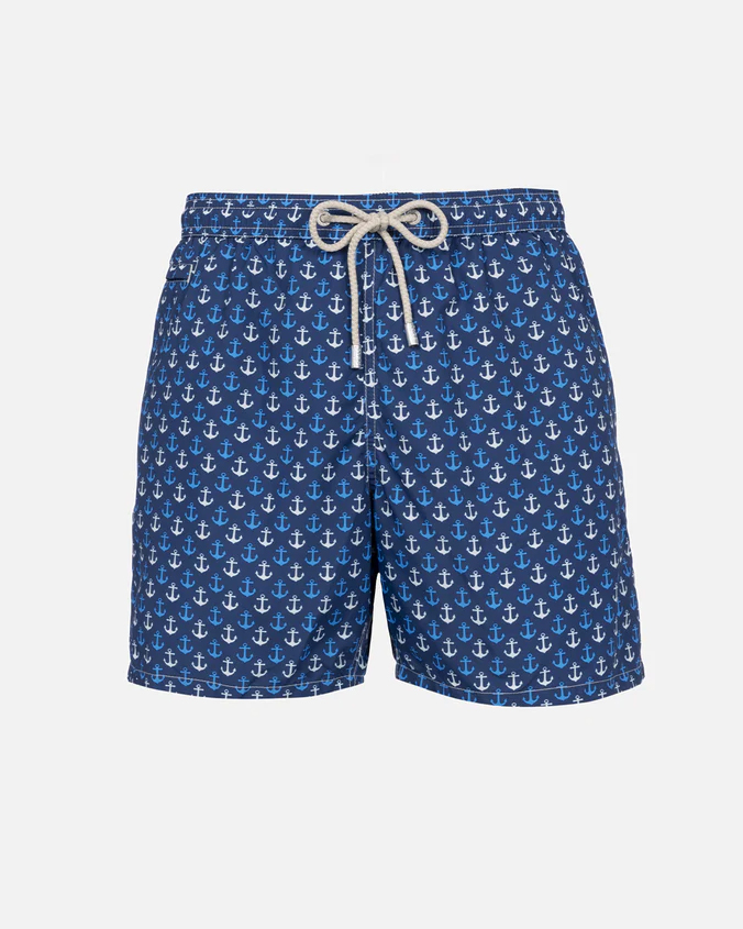 Boxer mare blu MC2 Saint Barth con stampa ancore