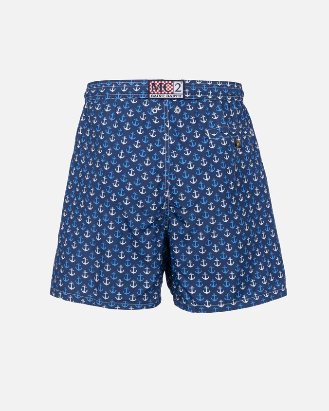 Boxer mare blu MC2 Saint Barth con stampa ancore image