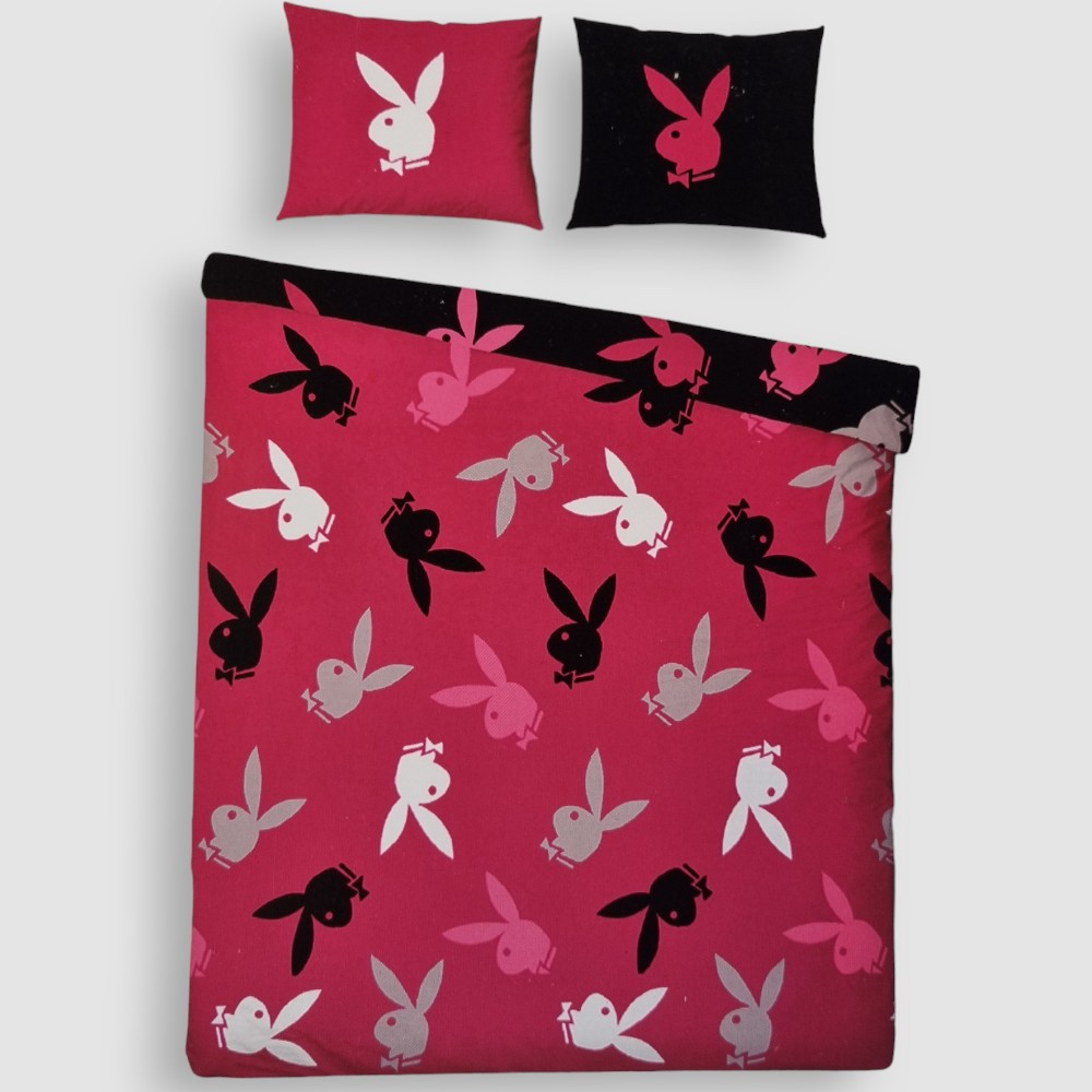 Playboy | Double bed sheet set Funny Bunny Fuxia