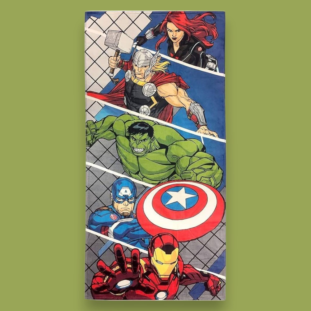 Marvel Avengers 100 cotton terry beach towel for children