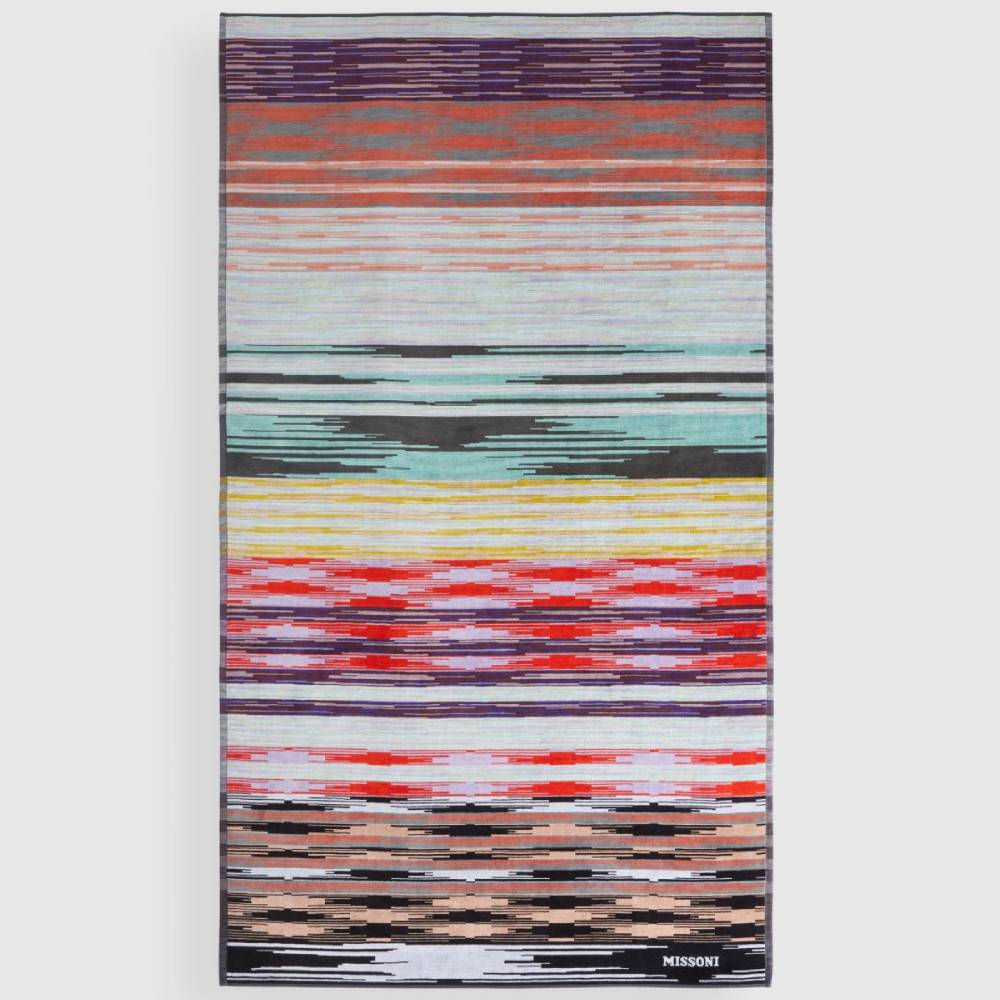 Missoni Home Bathroom | Minuetto melange striped beach towel 100x180