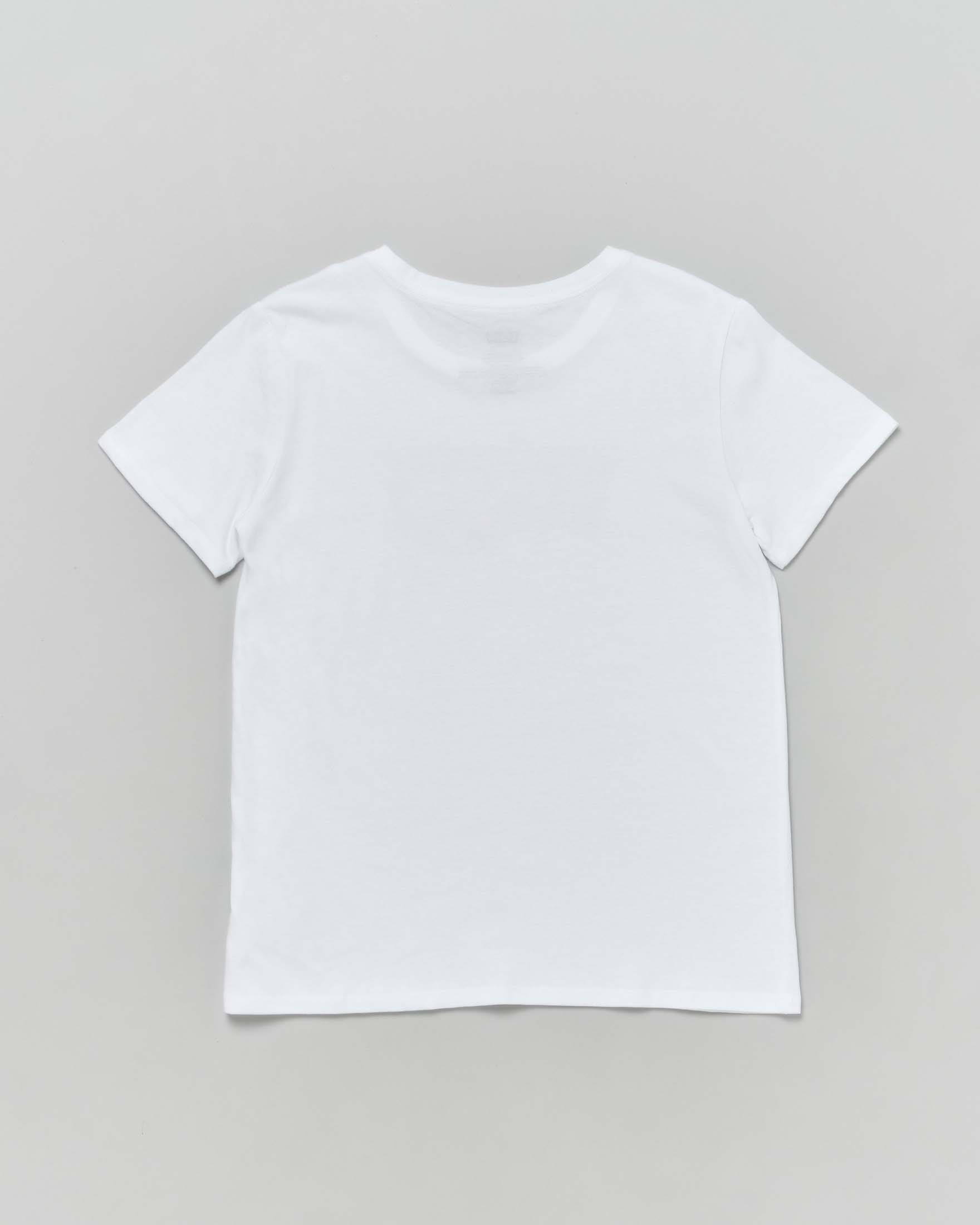 T-shirt Levi's bianca a maniche corte con logo batwing rosso 