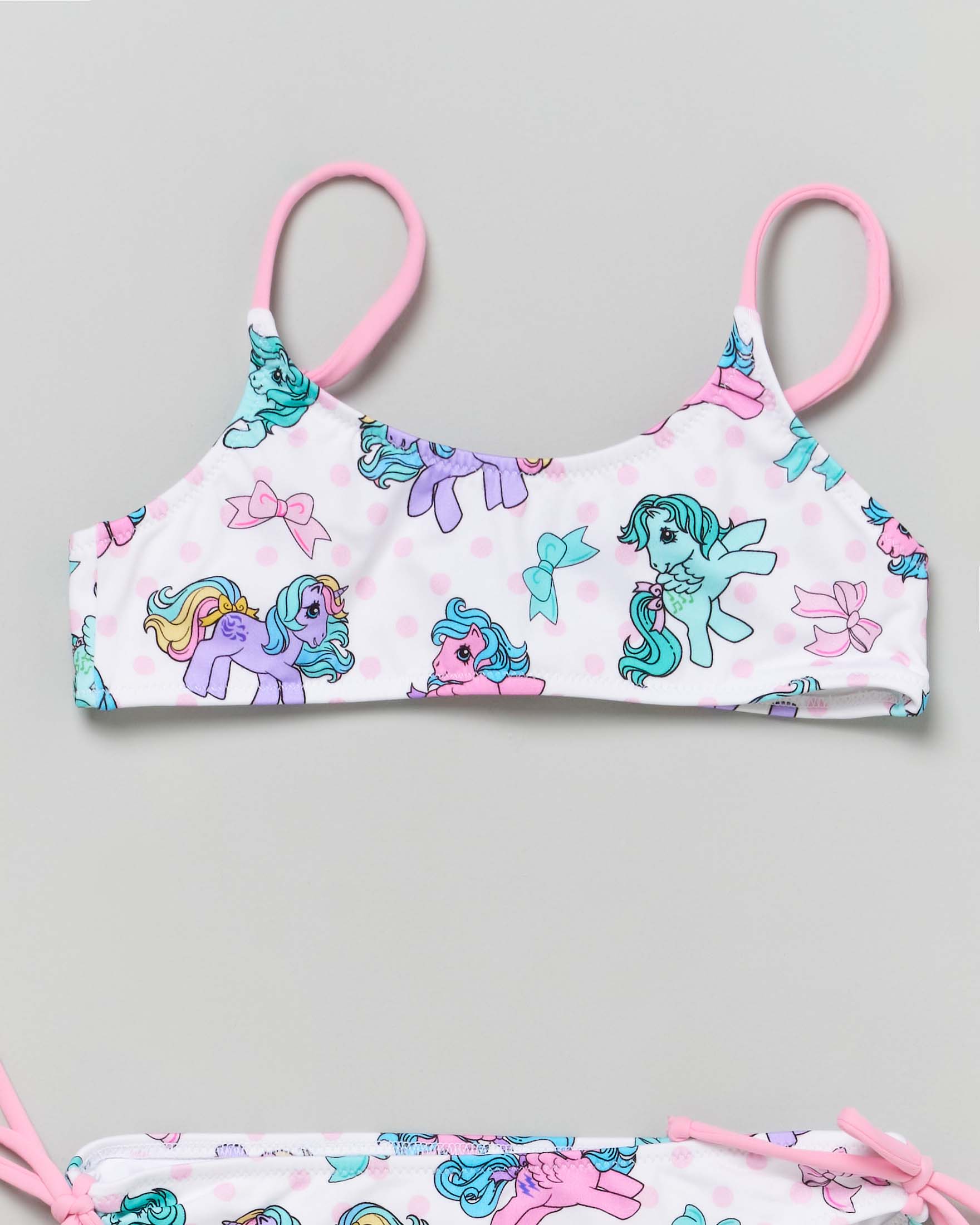 Bikini Jaiden a bralette rosa con stampa My Little Pony  image