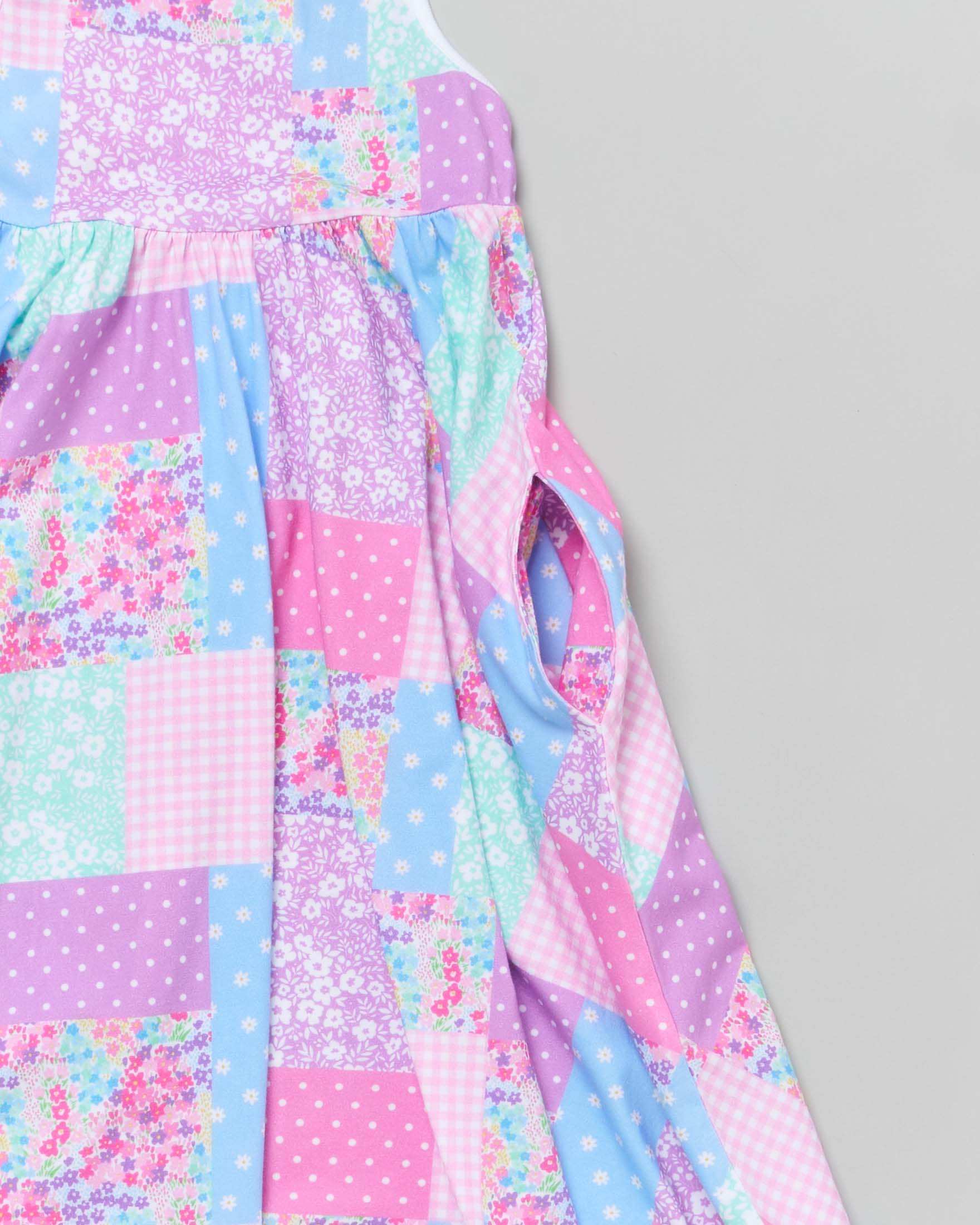 Abito copricostume MC2 Saint Barth a canotta in cotone a fantasia patchwork floreale multicolor  image