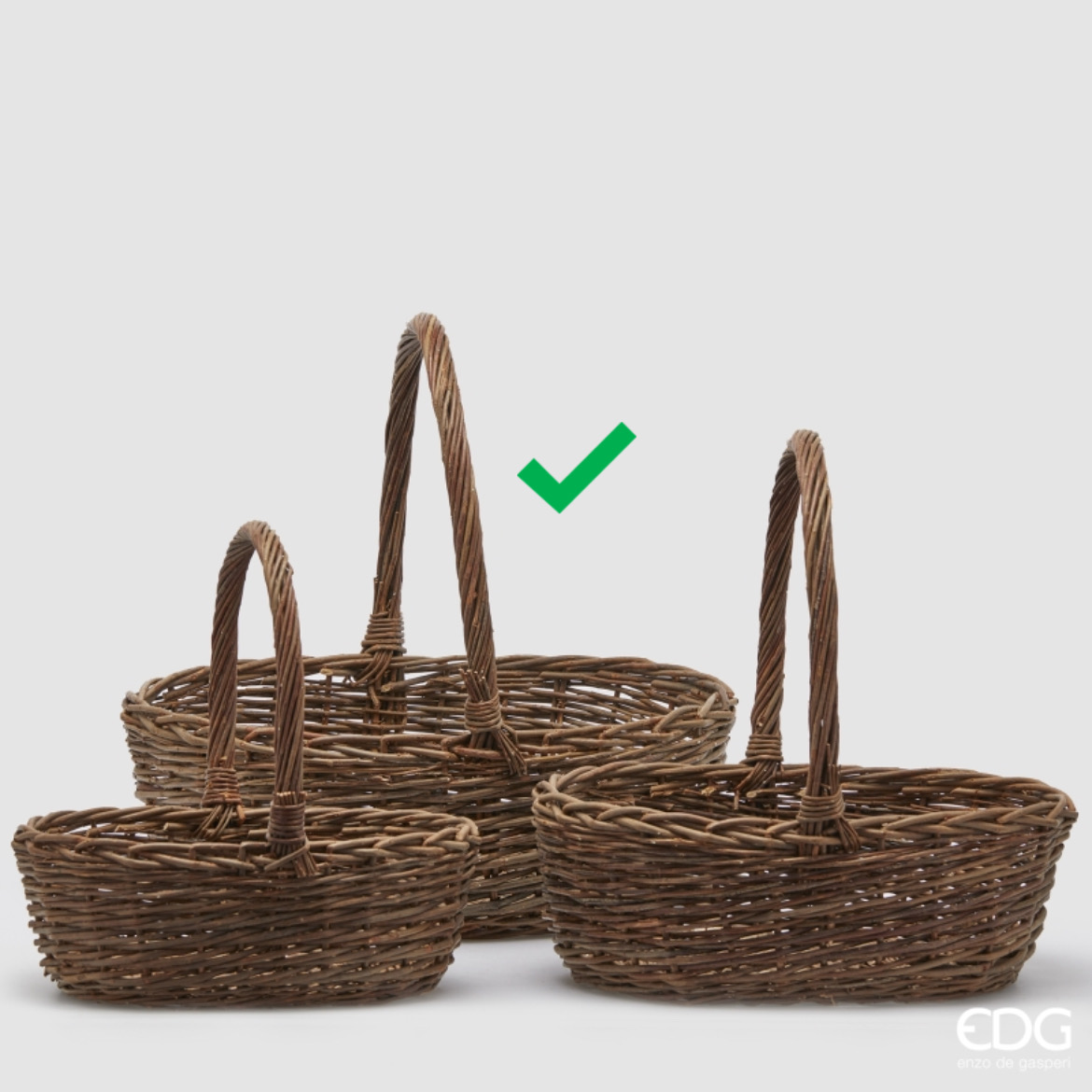 Cesto Willow Ovale con Manico S3 M3 55x45x55h Edg