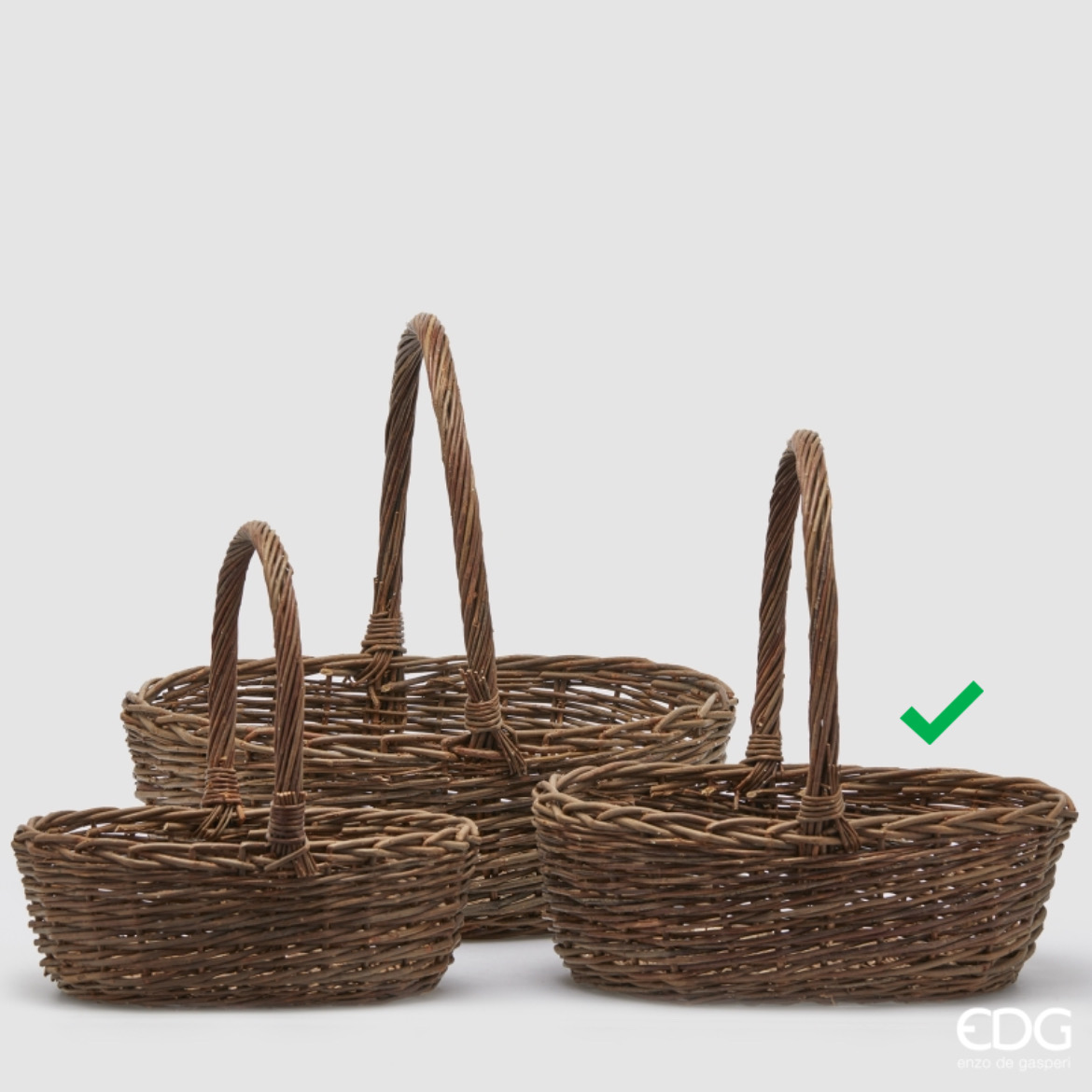 Cesto Willow Ovale con Manico S3 M2 47x37x50h Edg